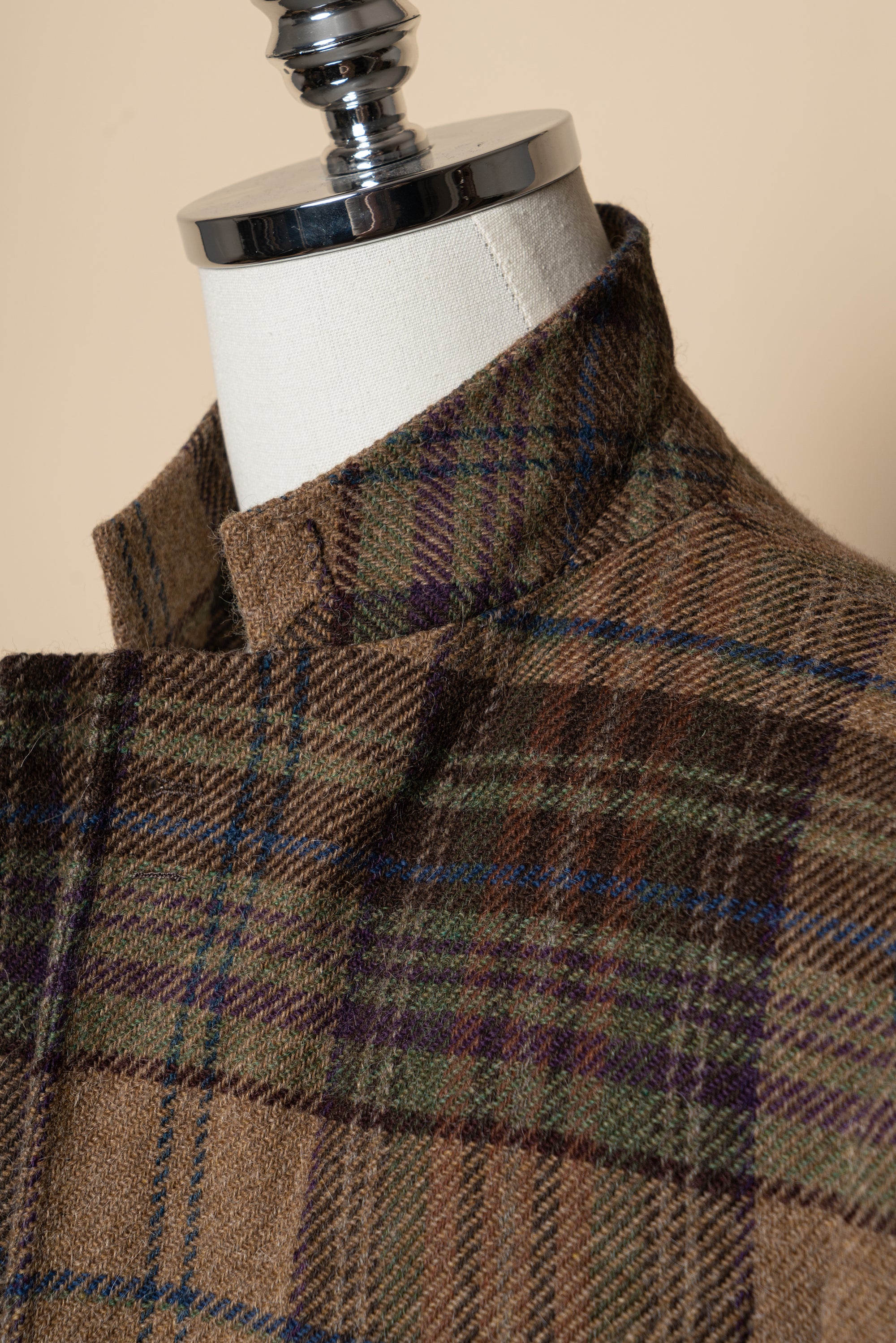 MTO Dark Camel Plaid Tweed Jacket #637