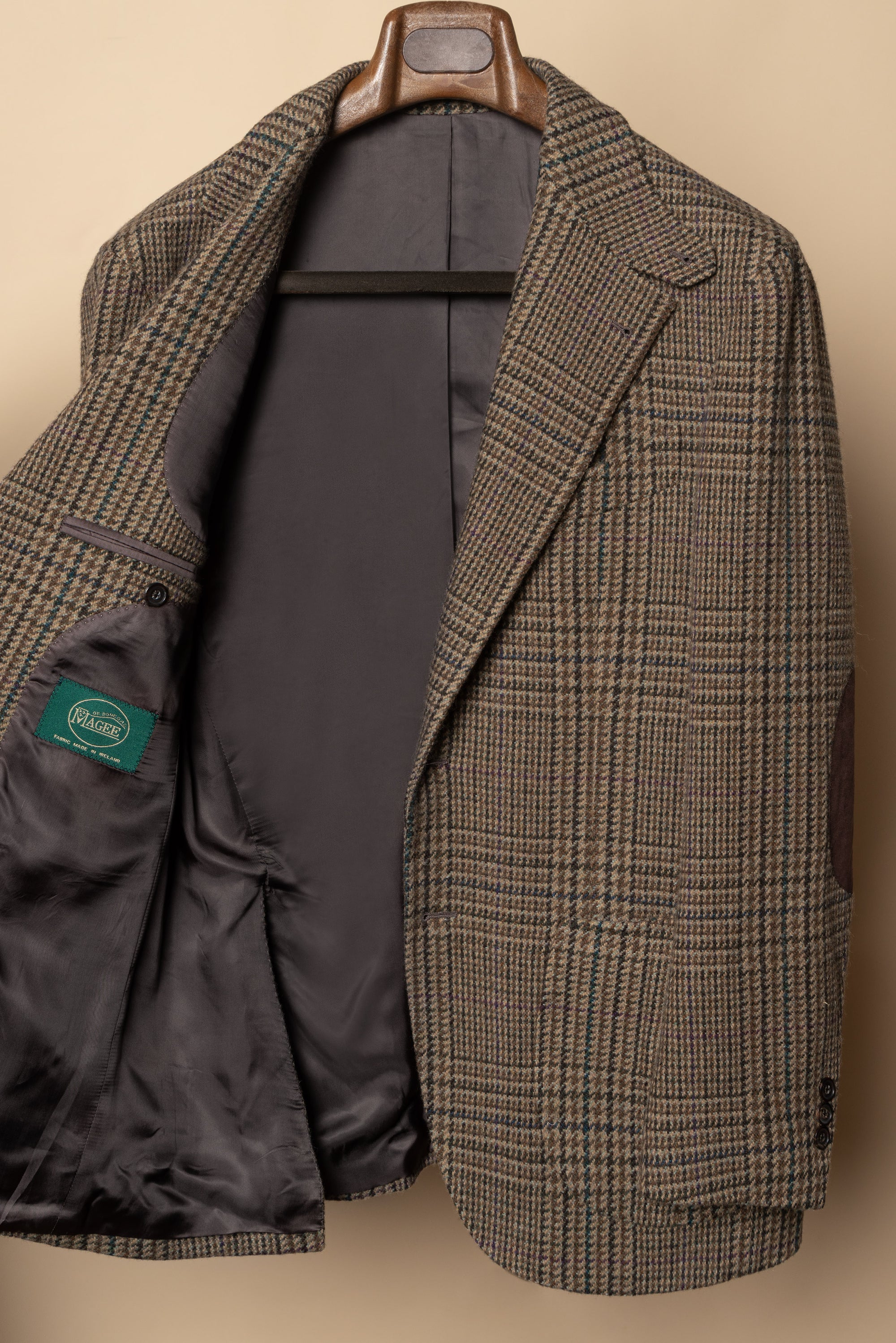 MTO Brown Olive Glen Check Tweed Jacket #639