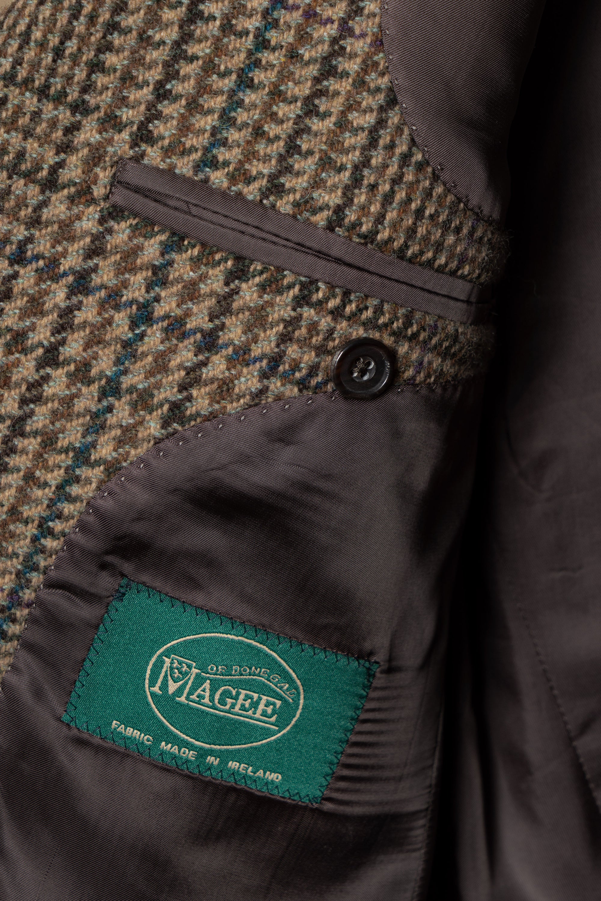 MTO Brown Olive Glen Check Tweed Jacket #639