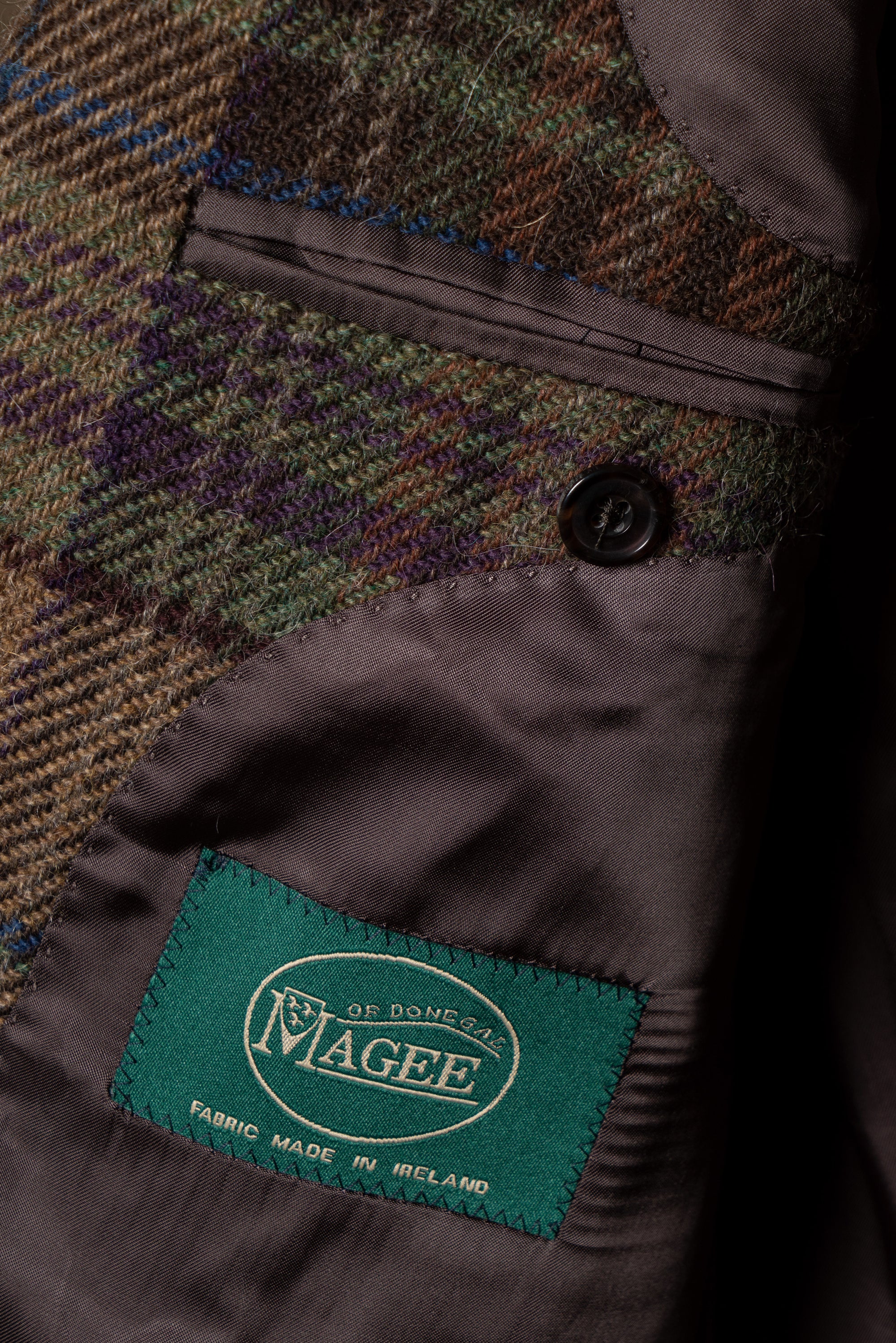 MTO Dark Camel Plaid Tweed Jacket #637