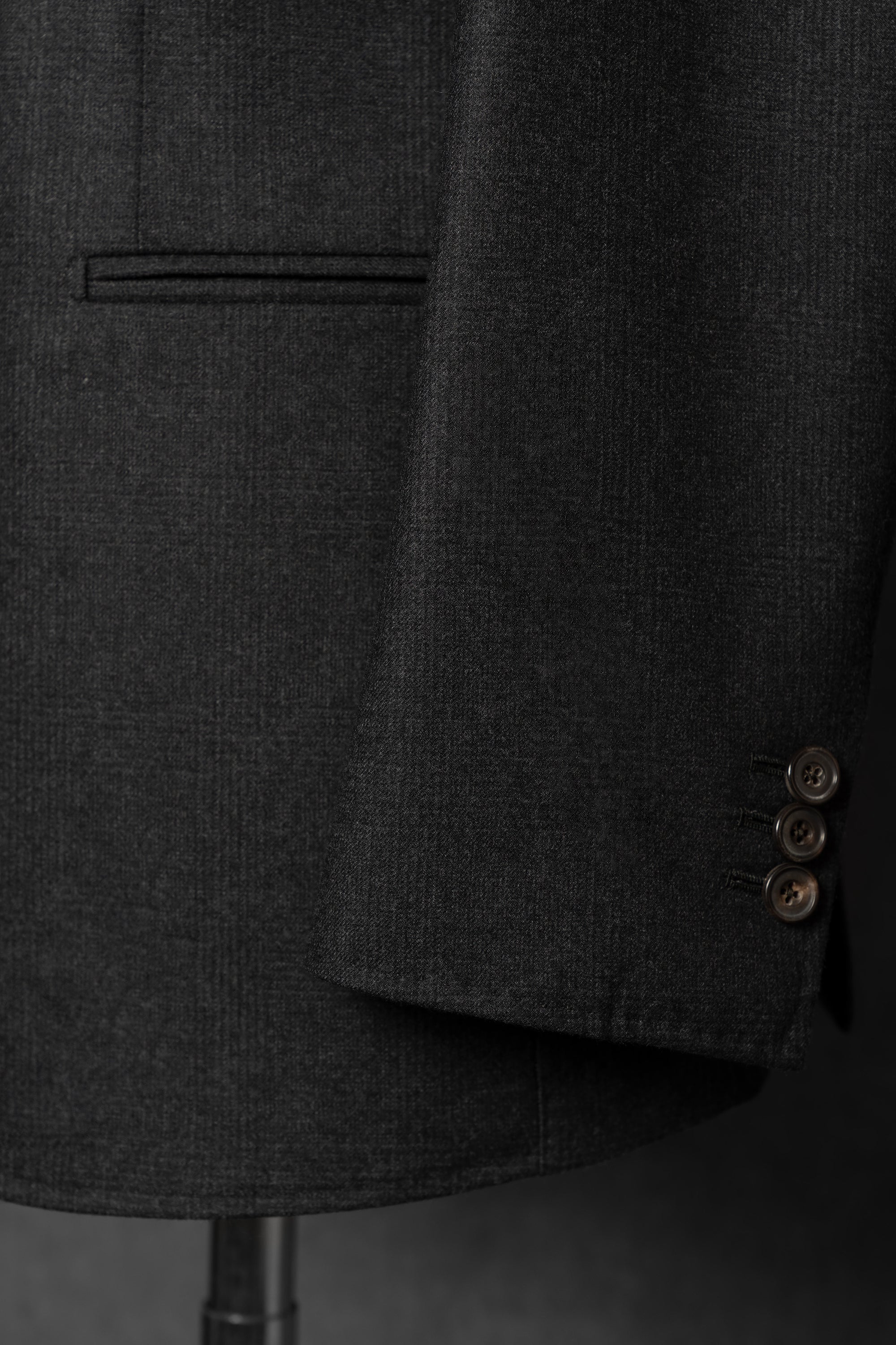 MTO Charcoal Glen Check Flannel Suit #24