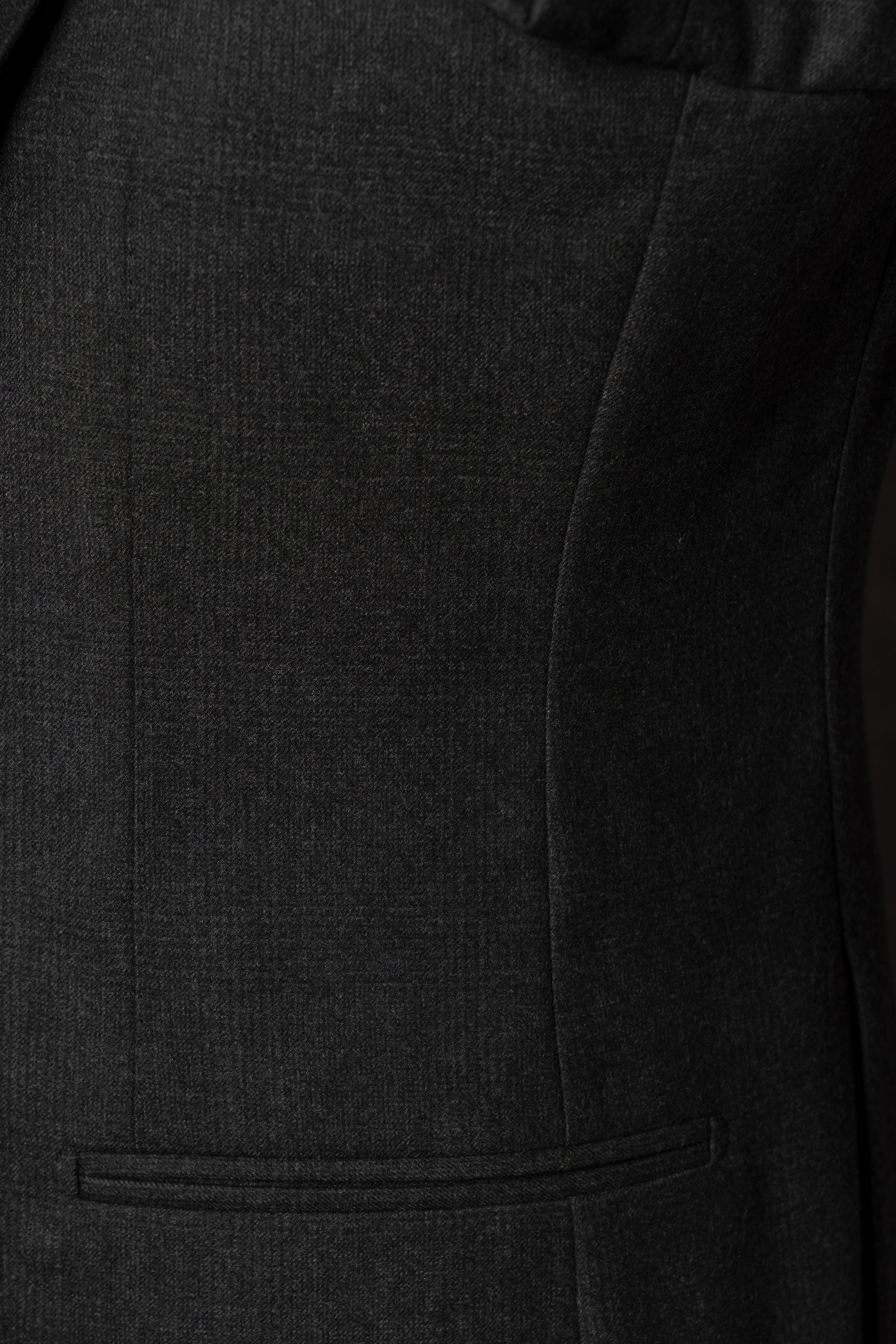 MTO Charcoal Glen Check Flannel Suit #24