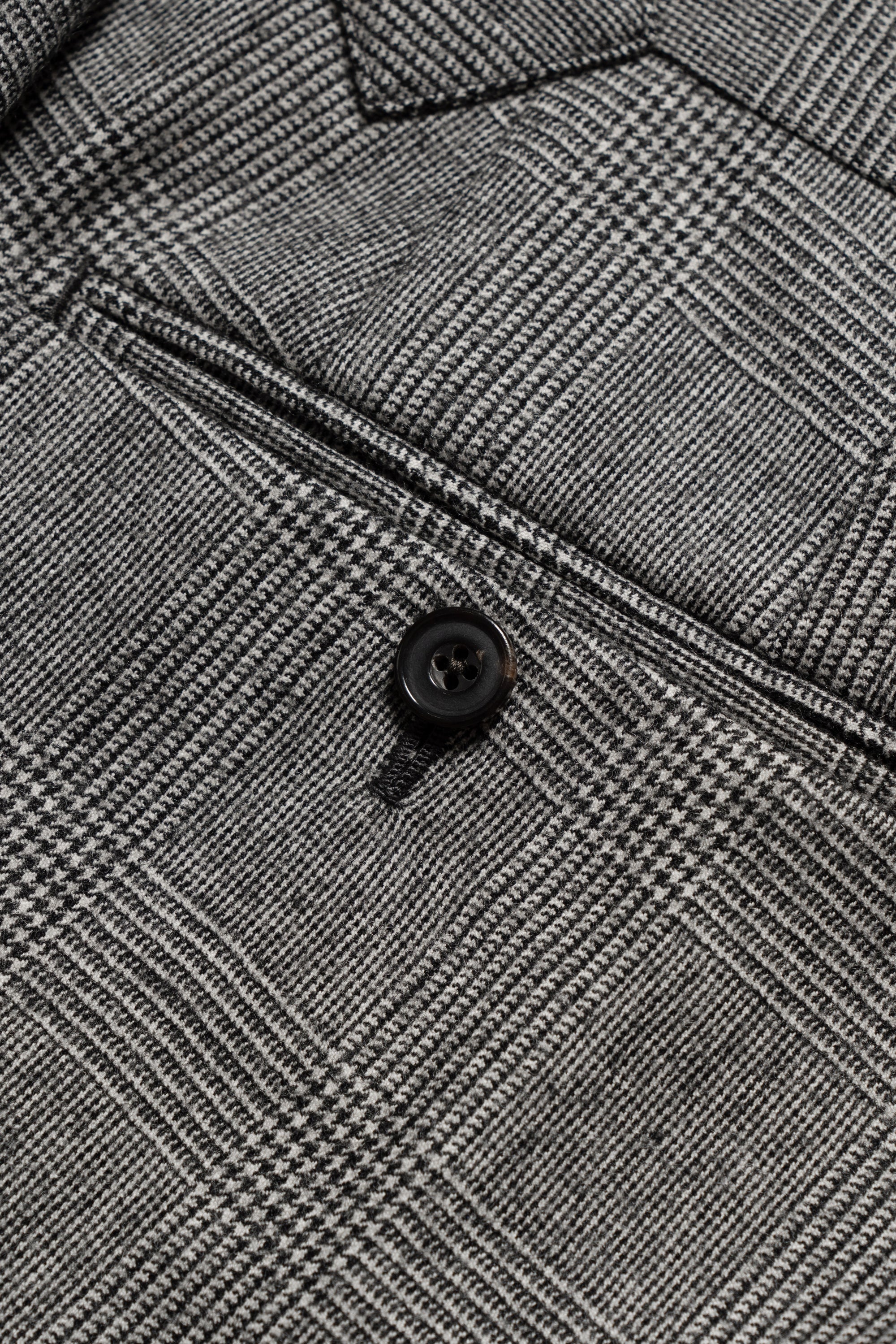 MTO Black and White Glen Check Worsted Flannel Suit #33