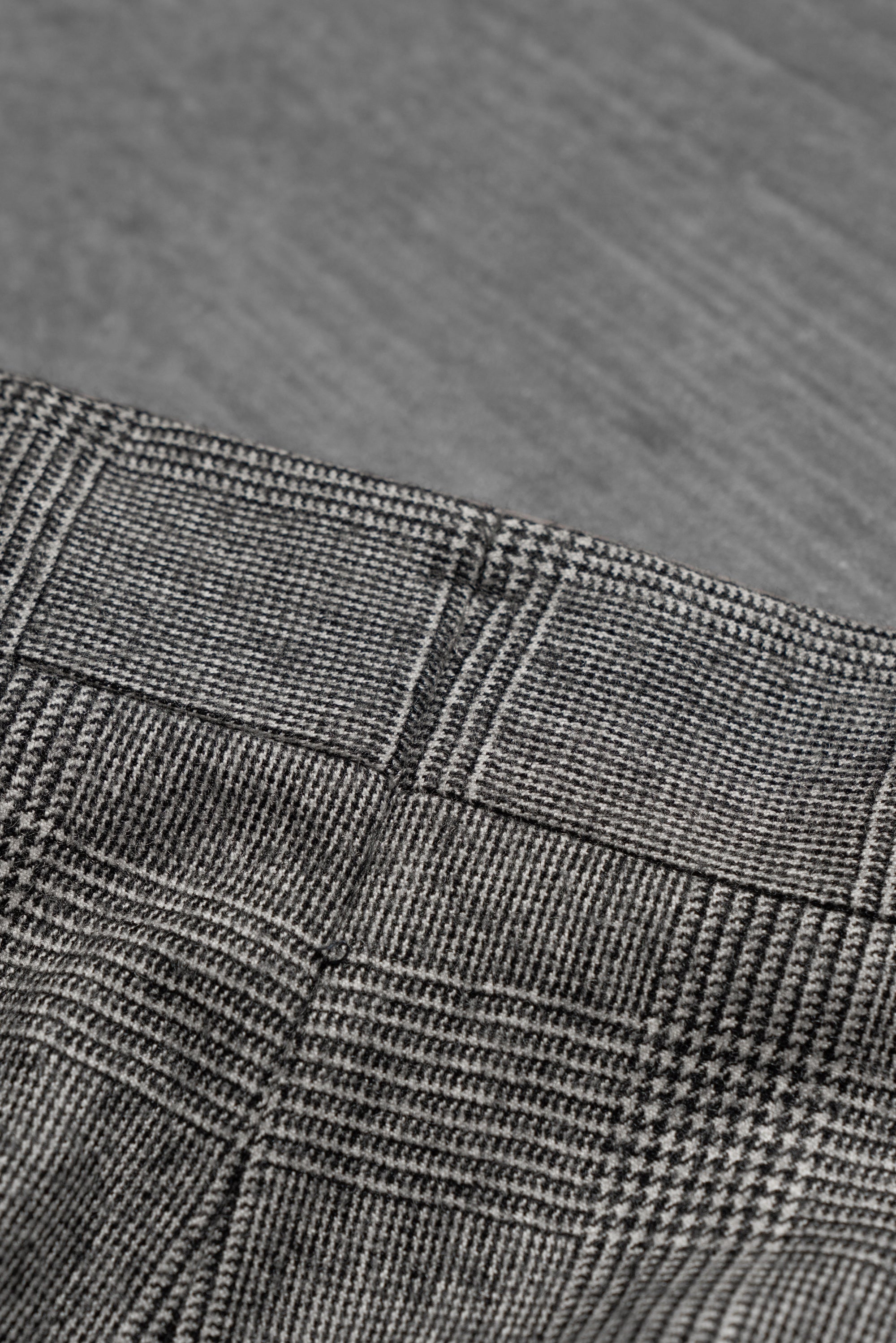 MTO Black and White Glen Check Worsted Flannel Suit #33