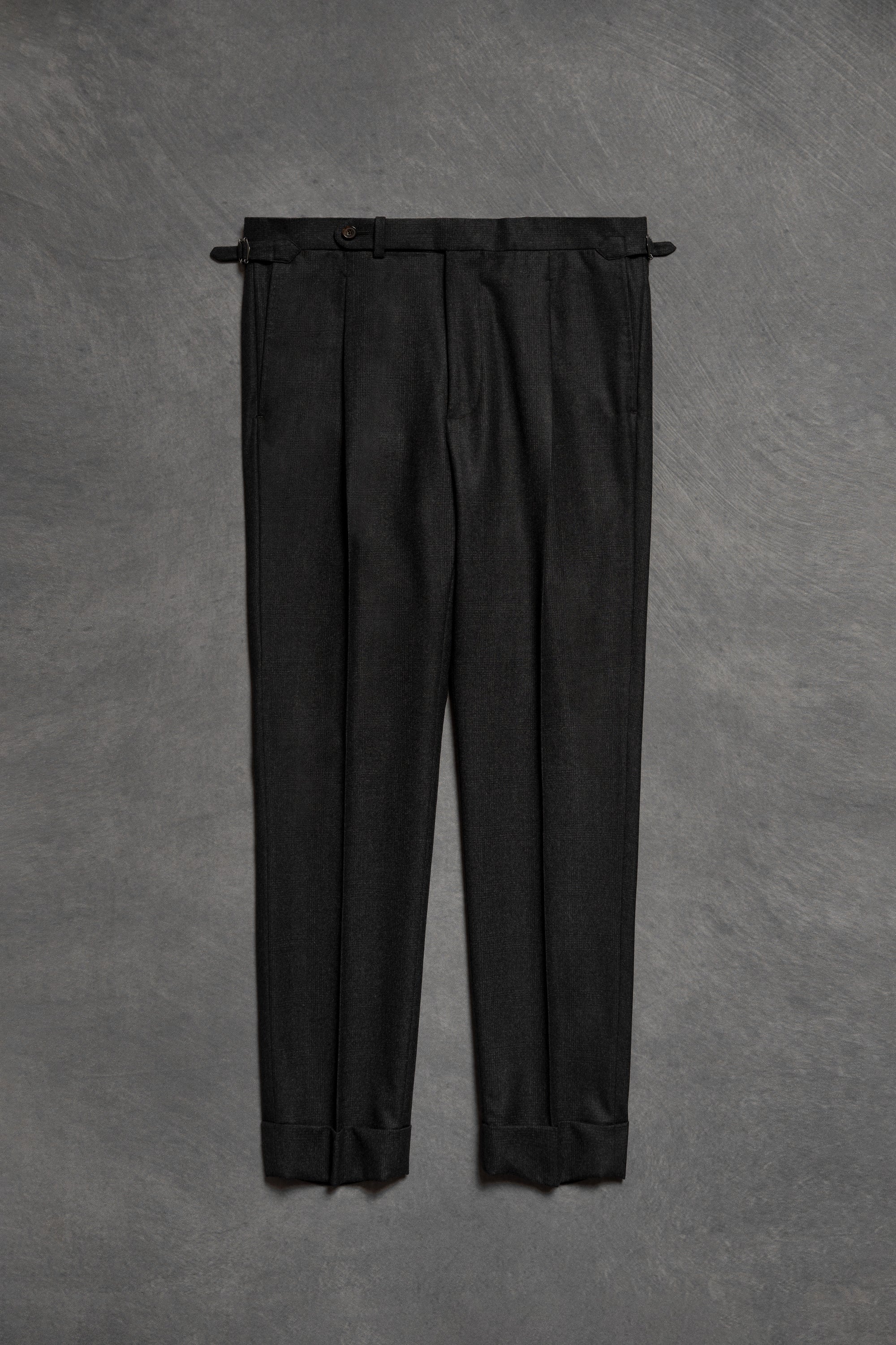 MTO Charcoal Glen Check Flannel Suit #24