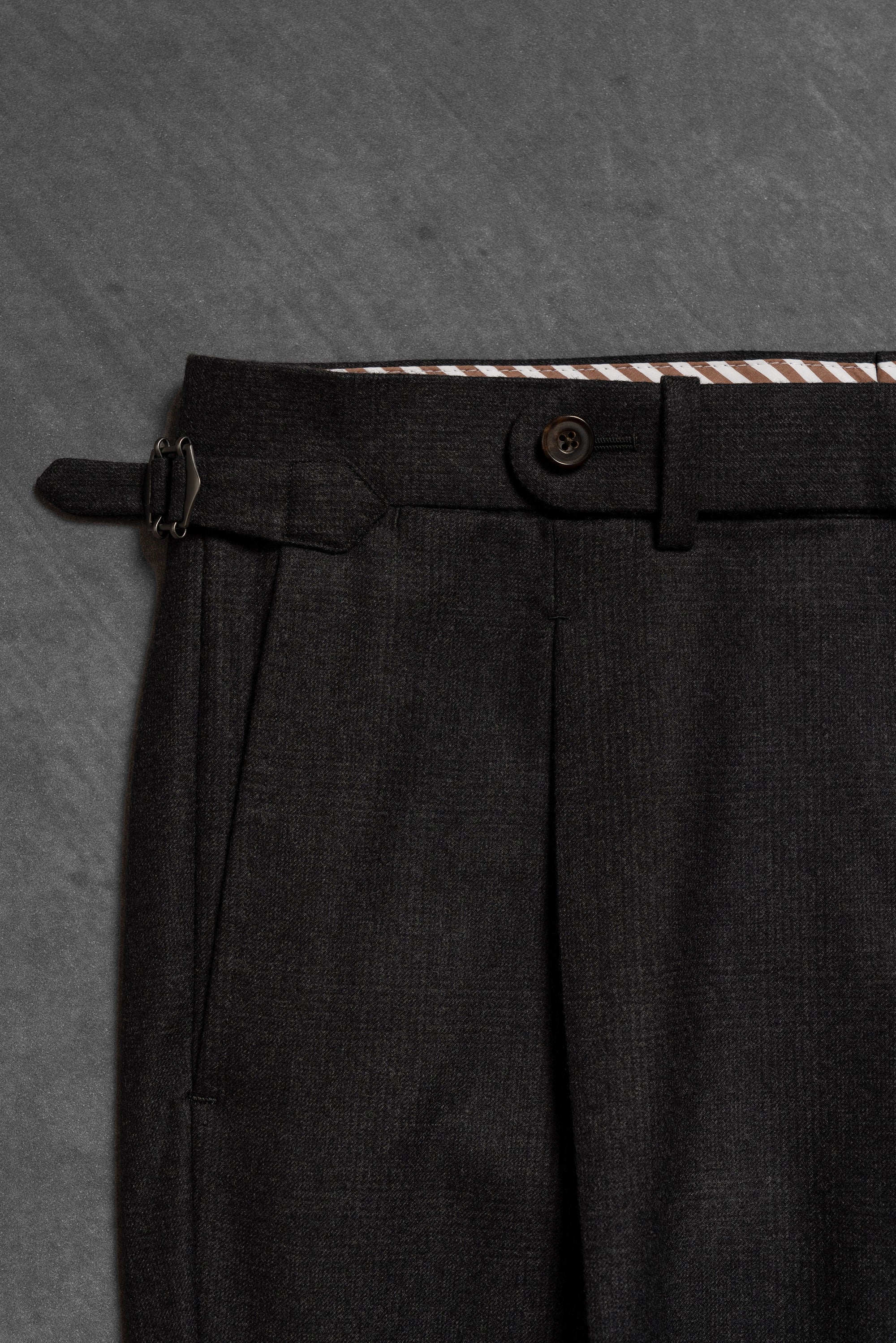 MTO Charcoal Glen Check Flannel Suit #24
