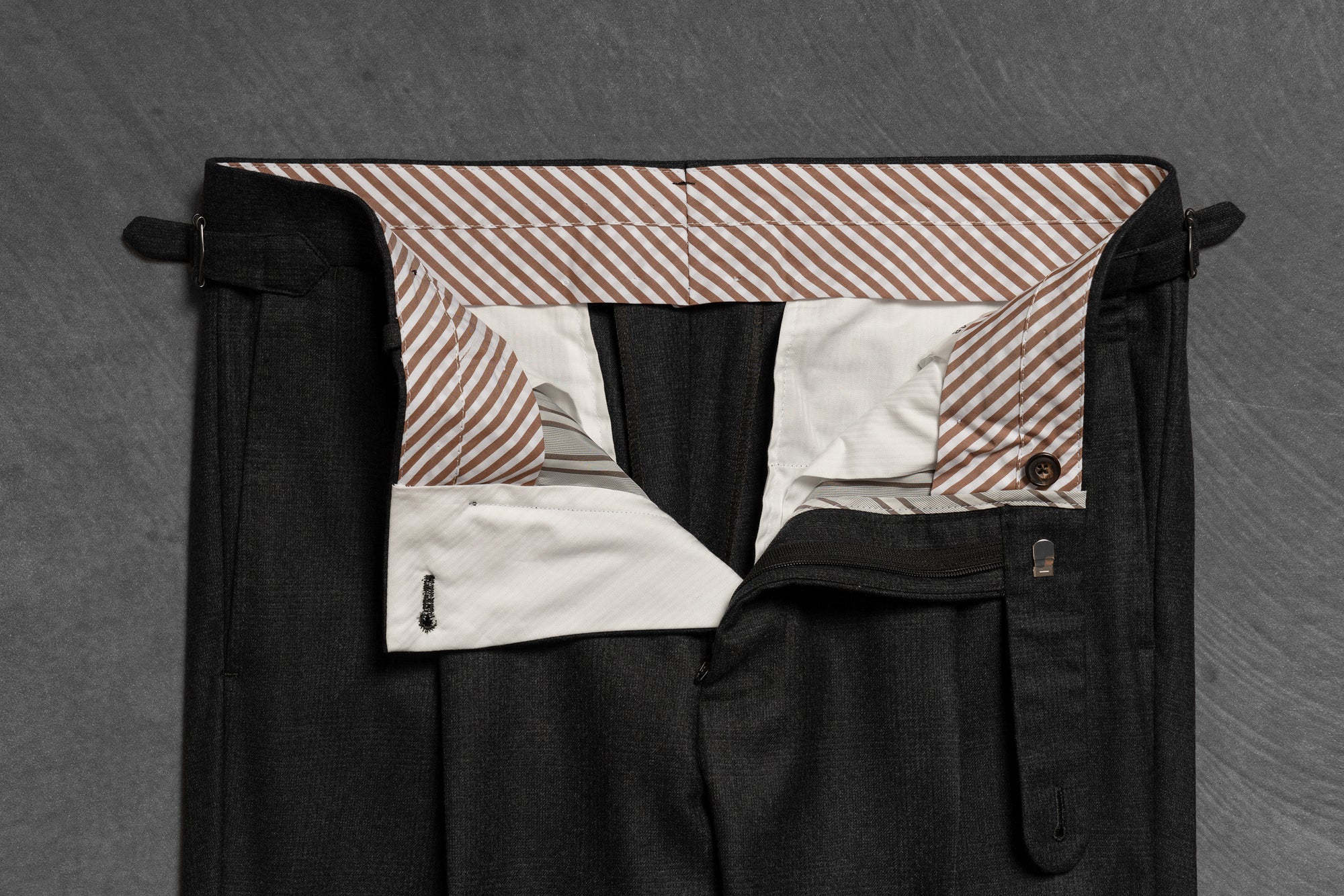 MTO Charcoal Glen Check Flannel Suit #24