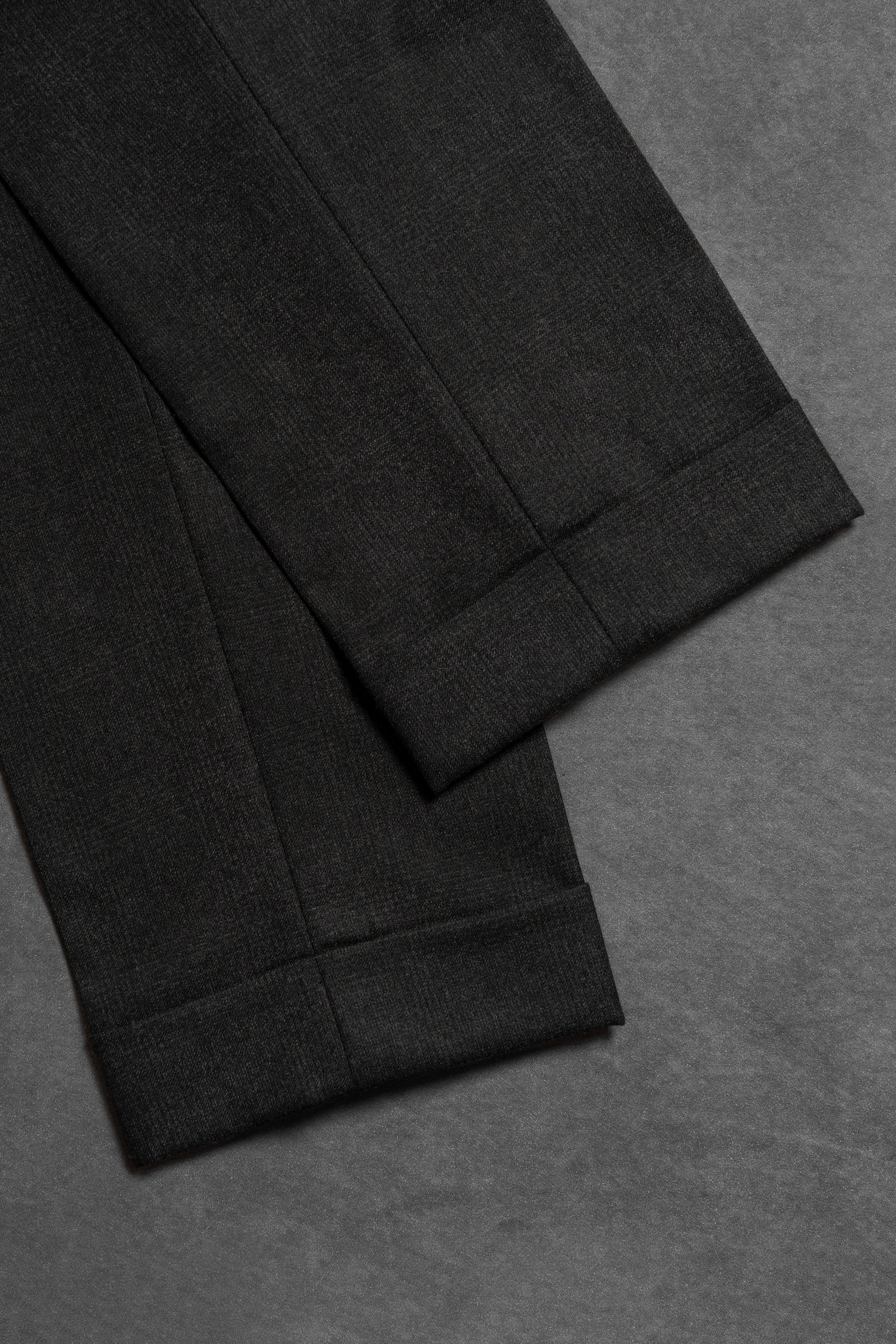 MTO Charcoal Glen Check Flannel Suit #24