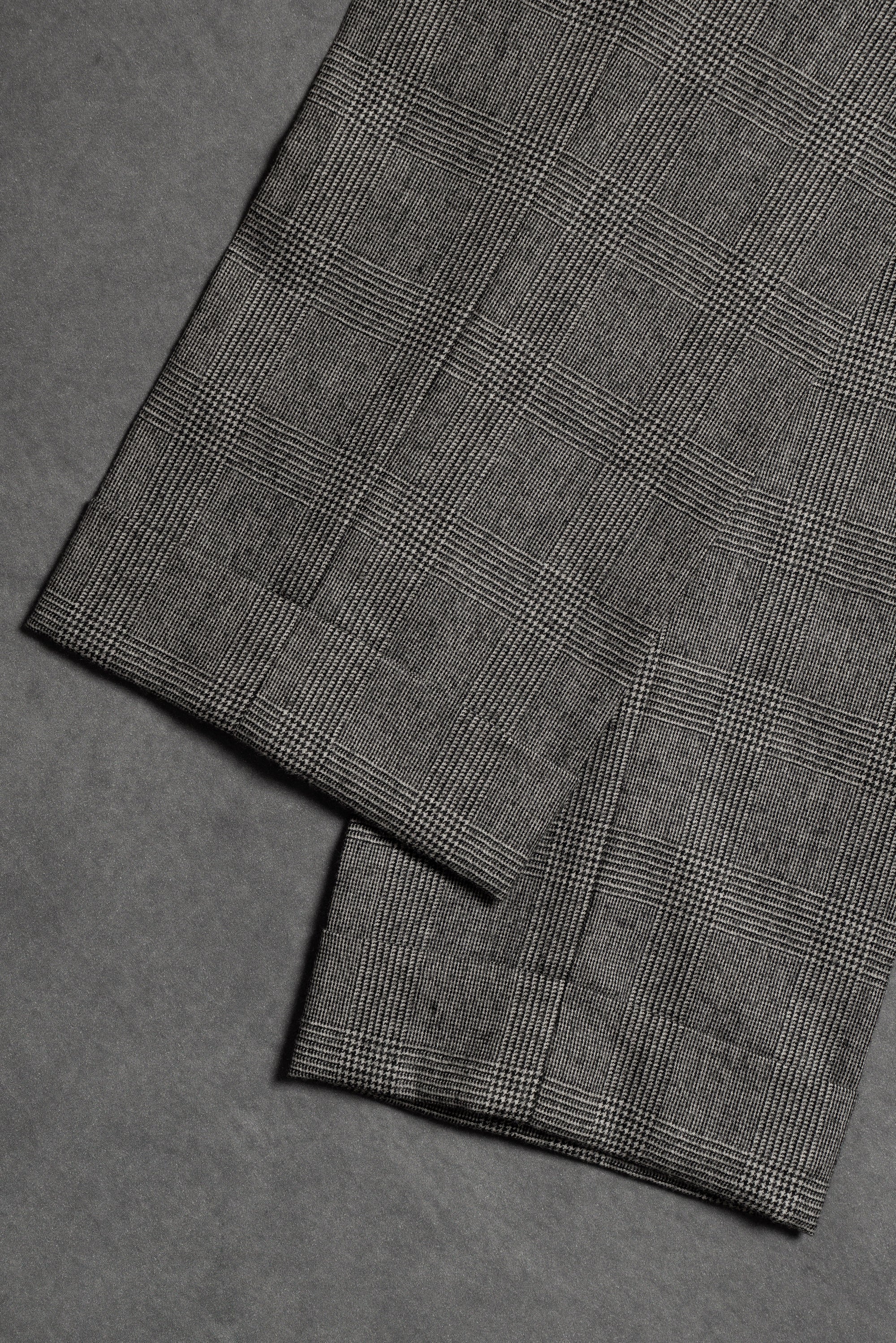 MTO Black and White Glen Check Worsted Flannel Suit #33