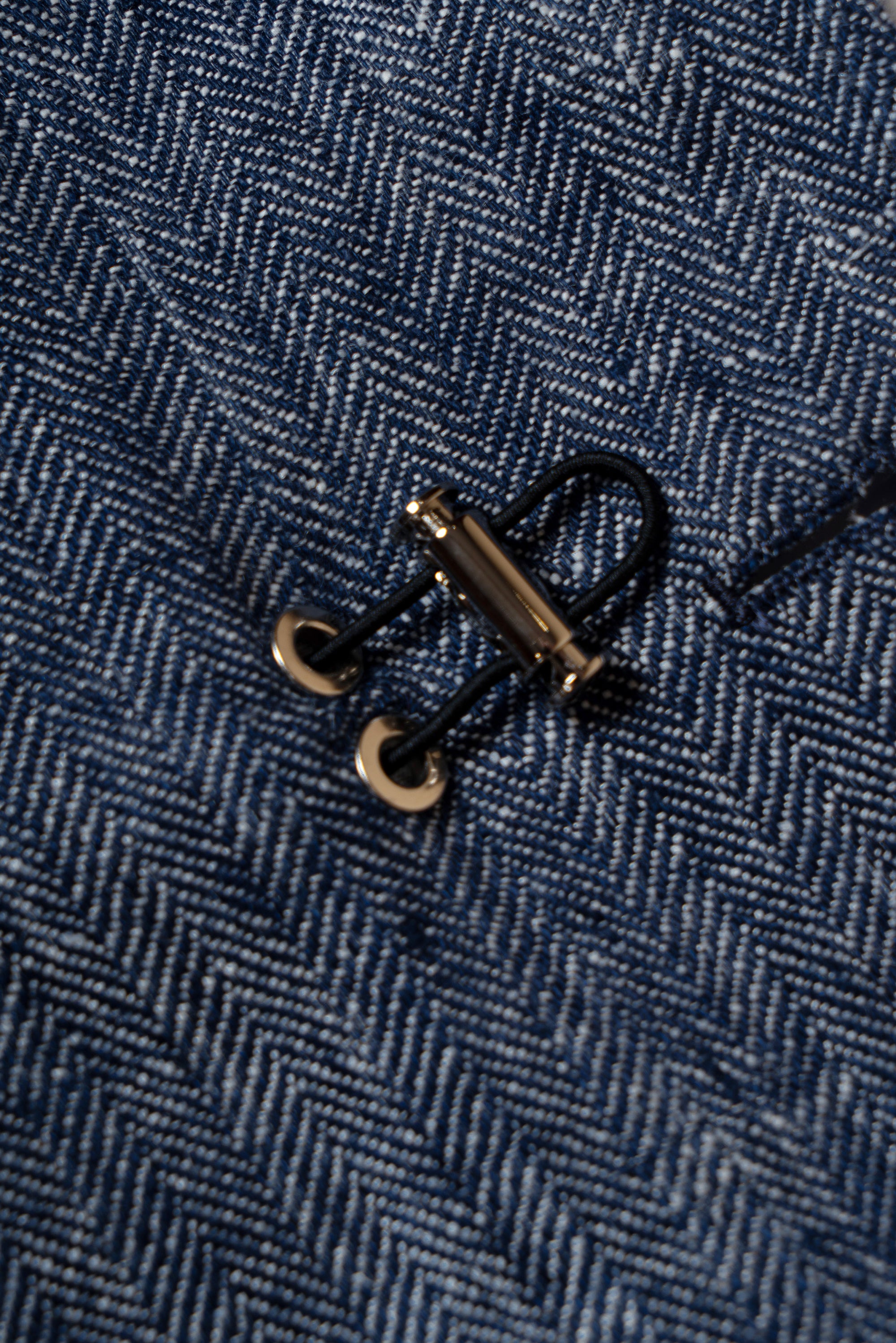 Indigo Herringbone Linen Teba Jacket #228