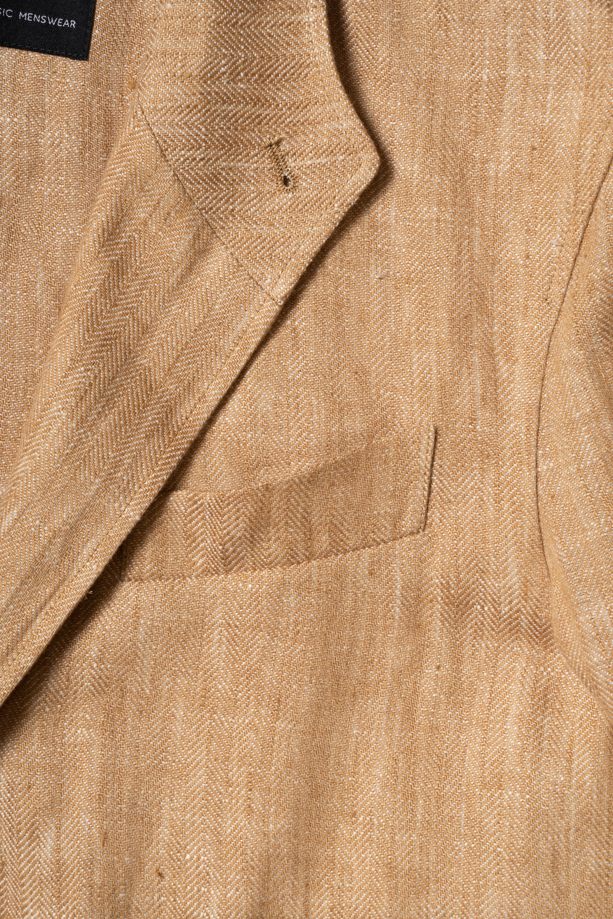 Tangerine Herringbone Linen Teba Jacket #227