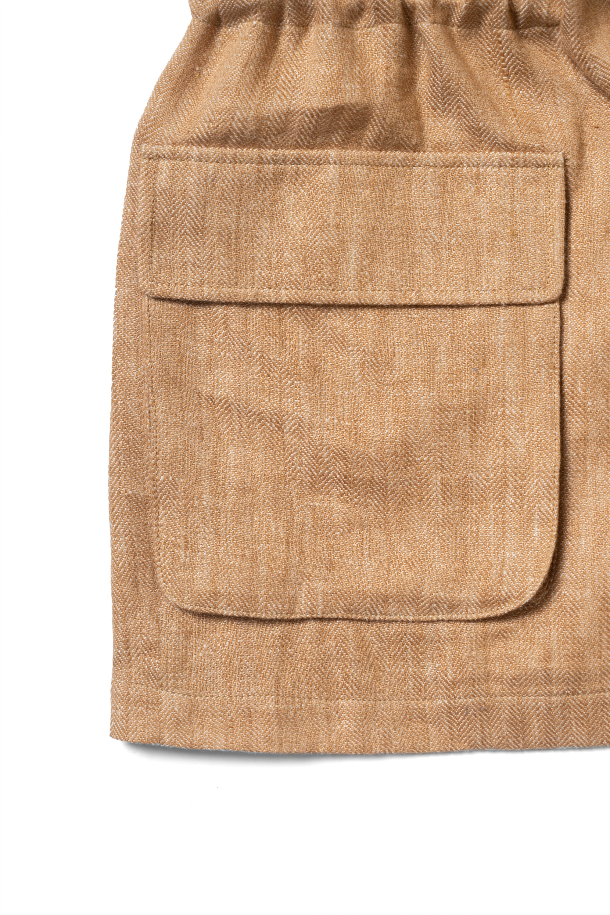 Tangerine Herringbone Linen Teba Jacket #227