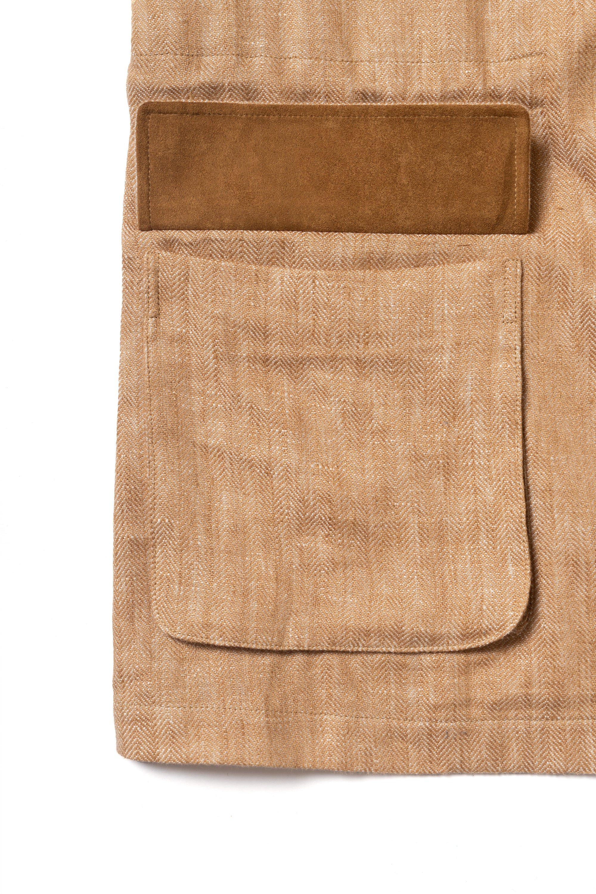 Tangerine Herringbone Linen Teba Jacket #227