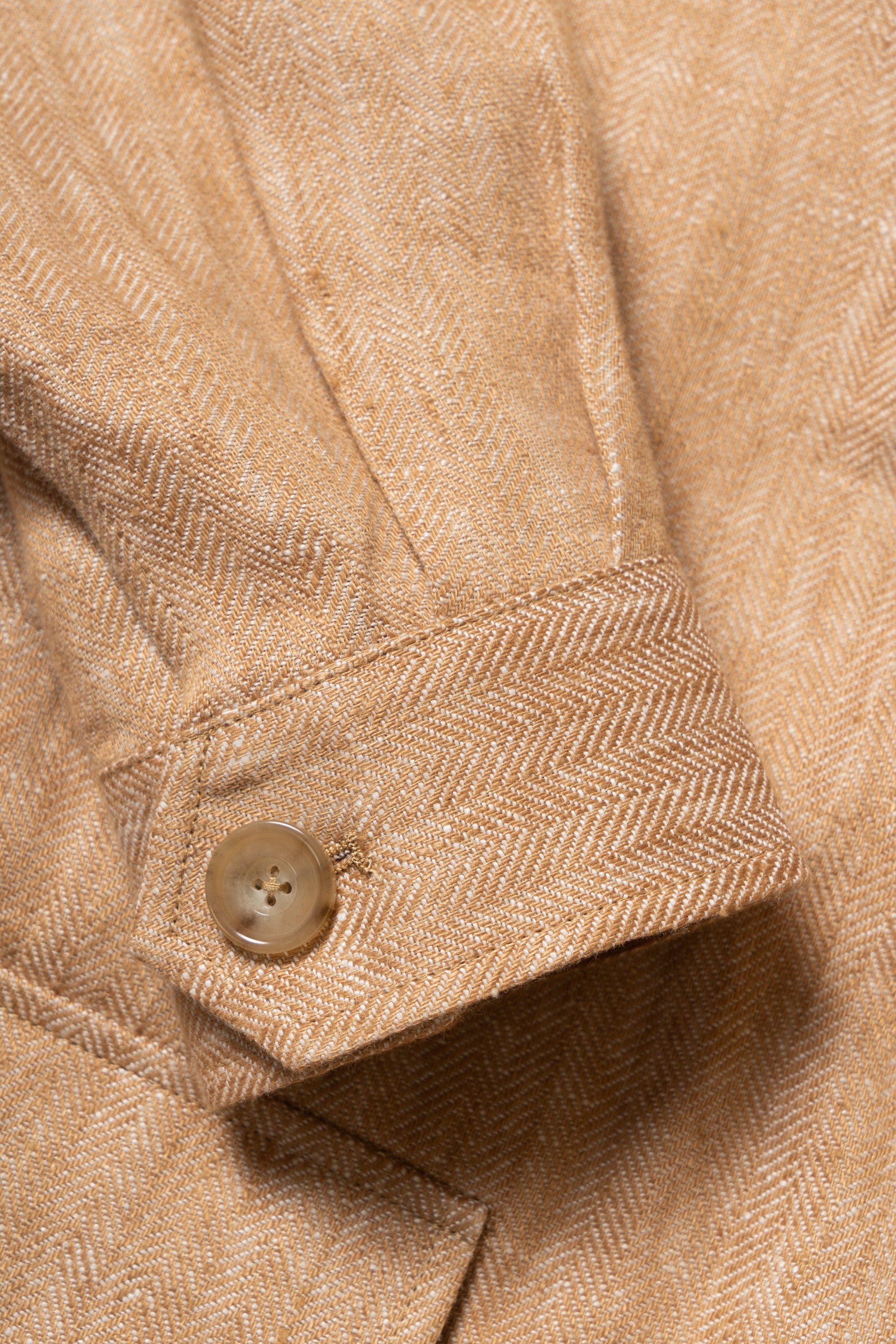Tangerine Herringbone Linen Teba Jacket #227