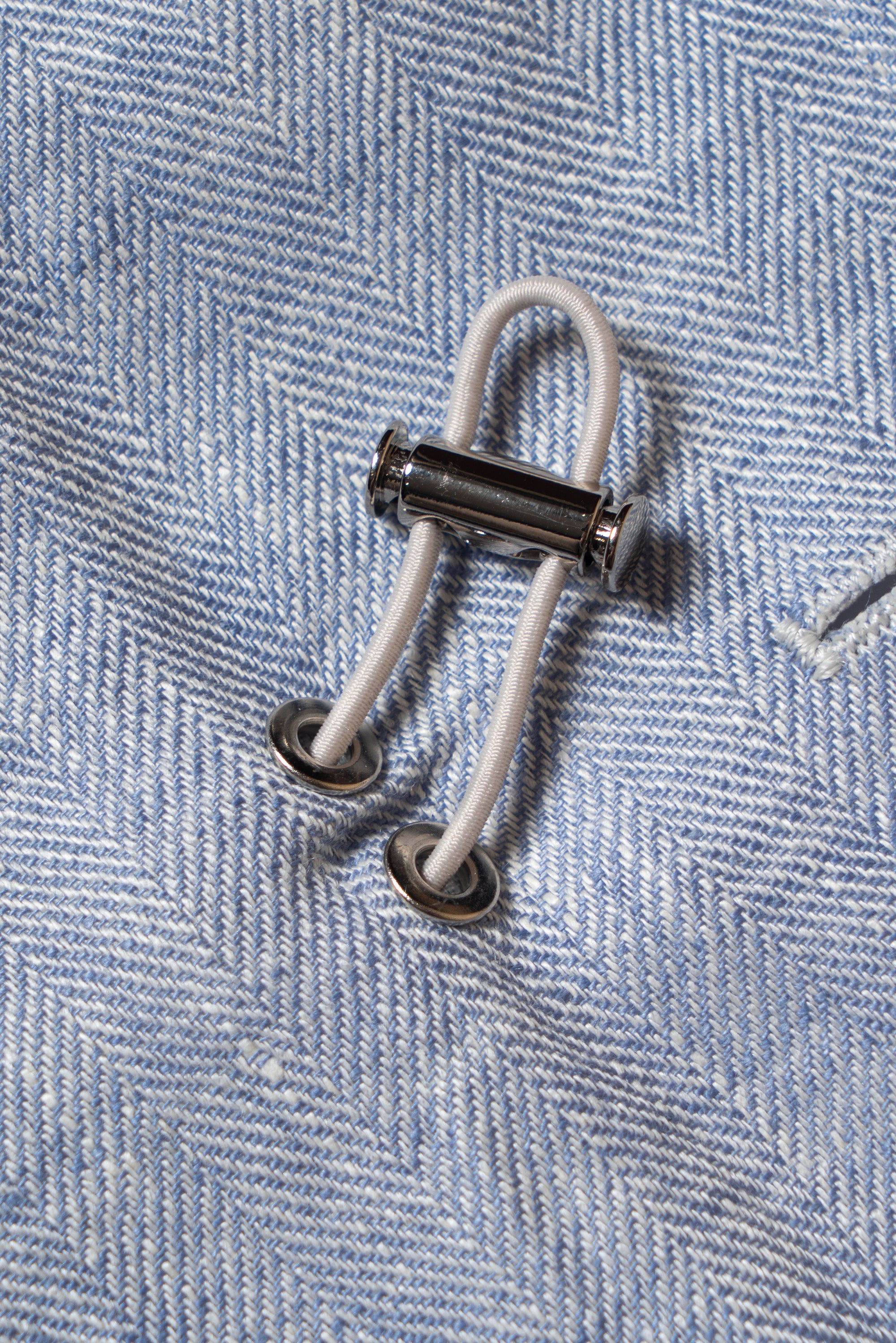 Pale Blue Herringbone Linen Teba Jacket #219