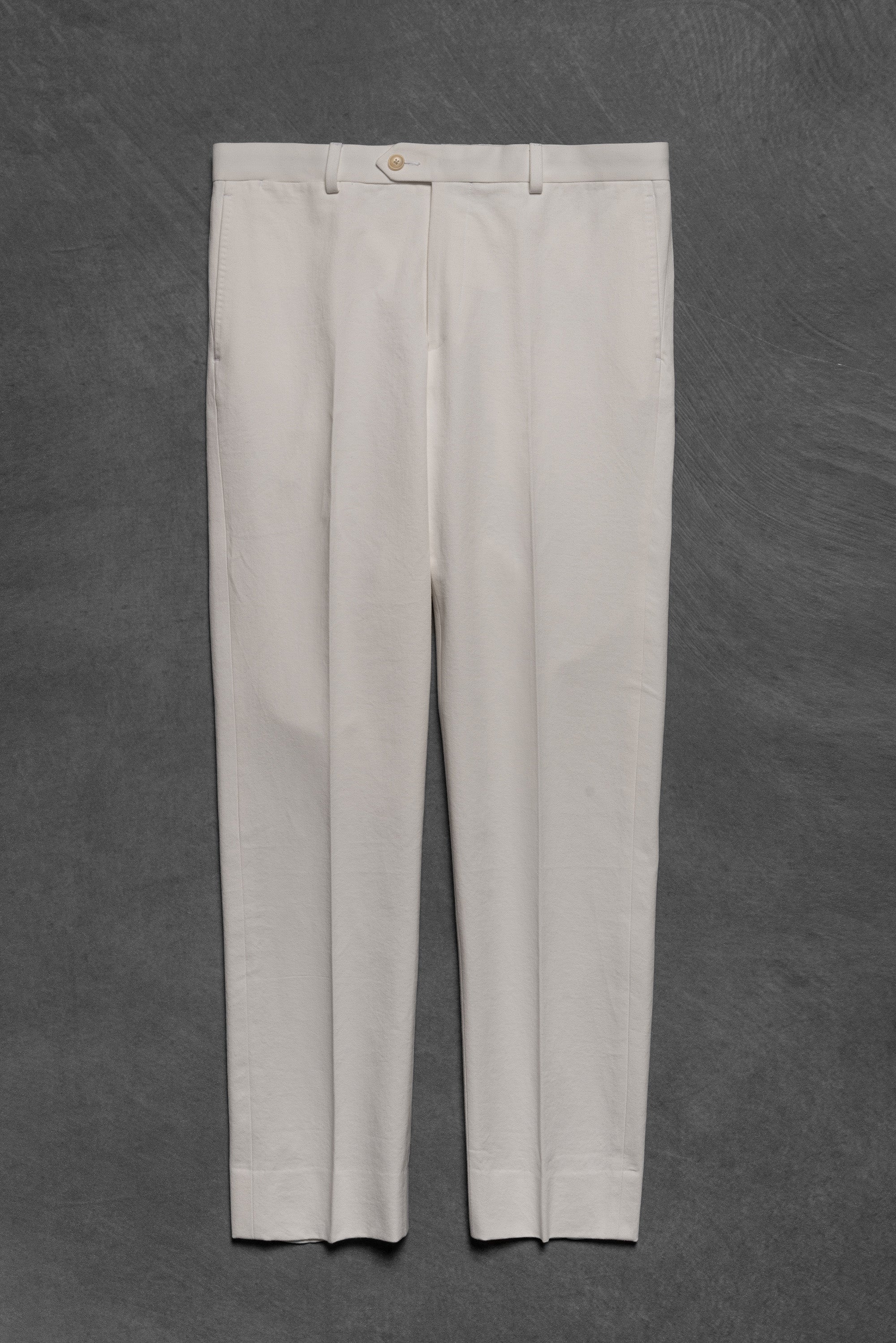 Off White Pima Cotton Trousers