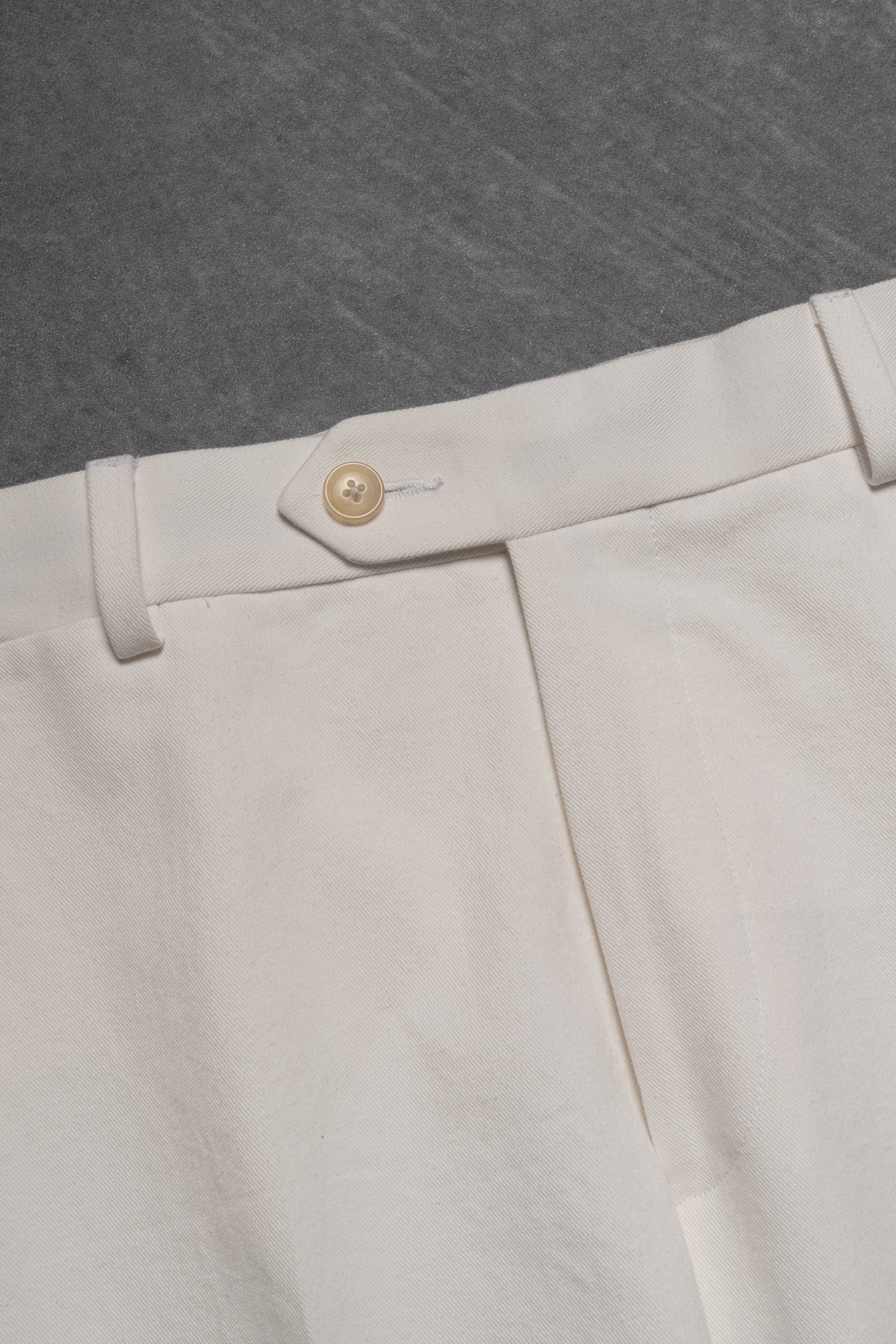 Off White Pima Cotton Trousers
