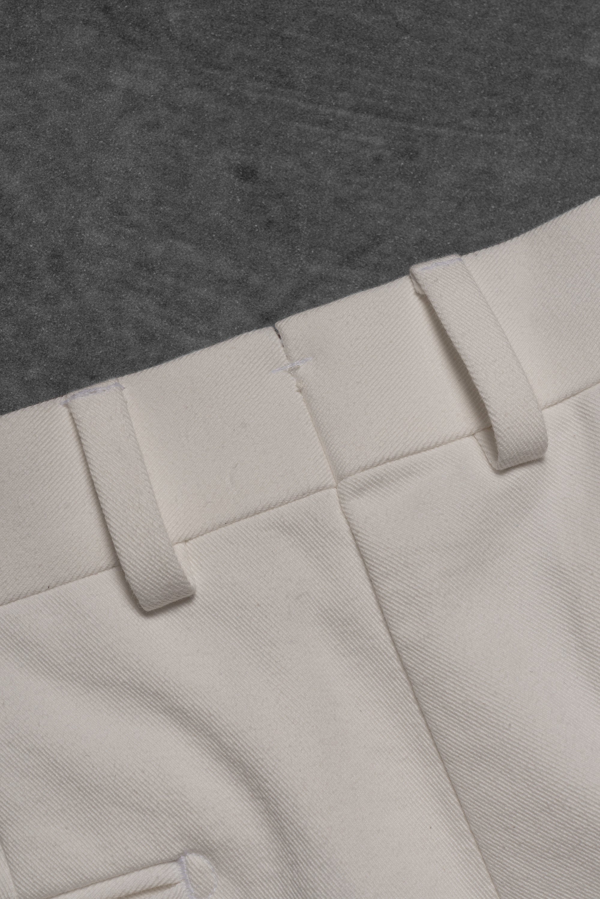 Off White Pima Cotton Trousers