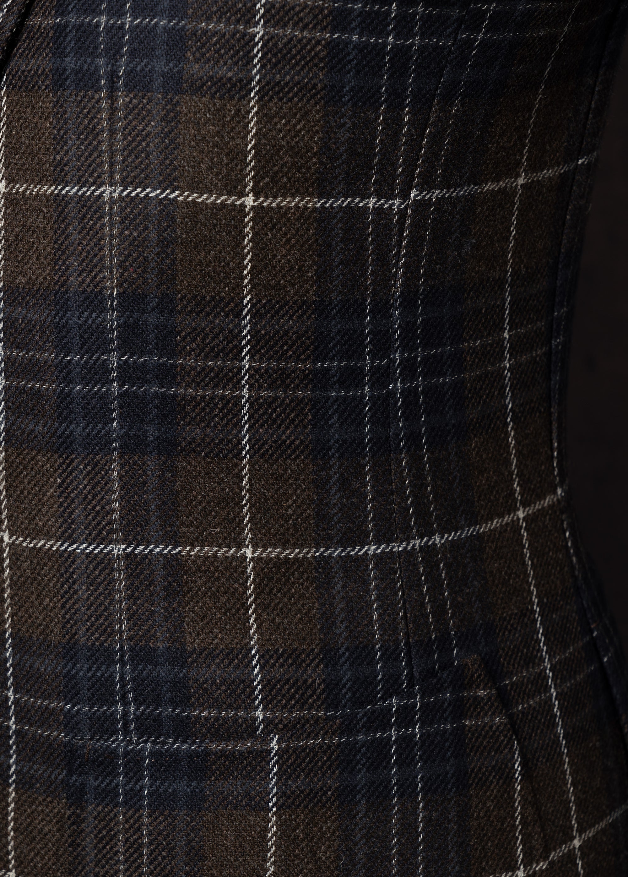 MTO Taupe Plaid Tweed Jacket #34