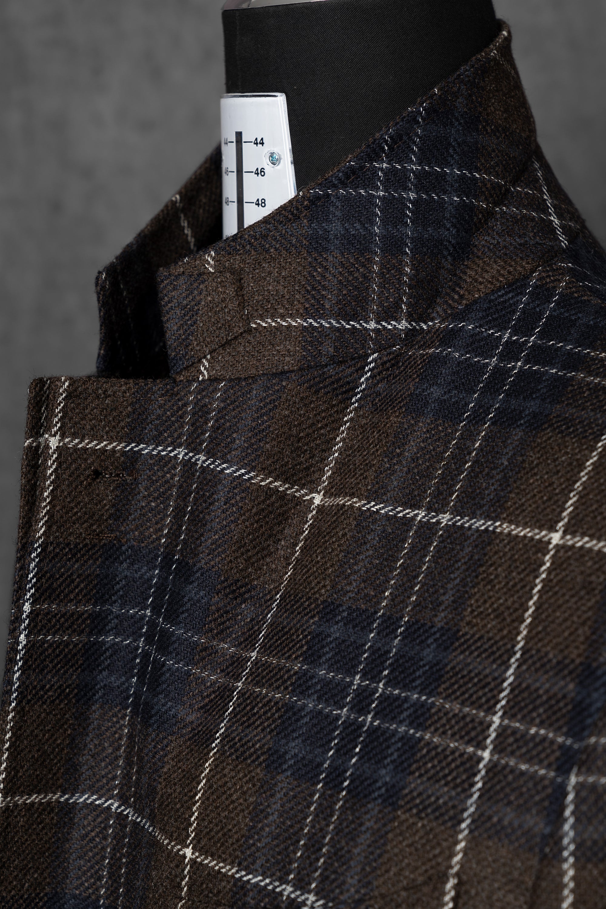 MTO Taupe Plaid Tweed Jacket #34