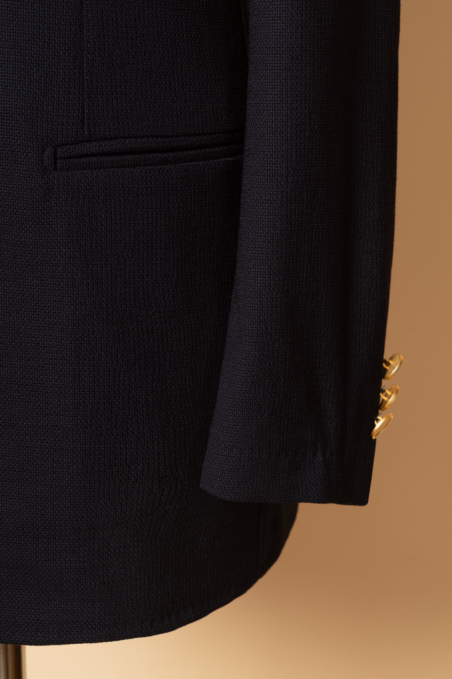 Navy Wool Mock Leno Blazer #468