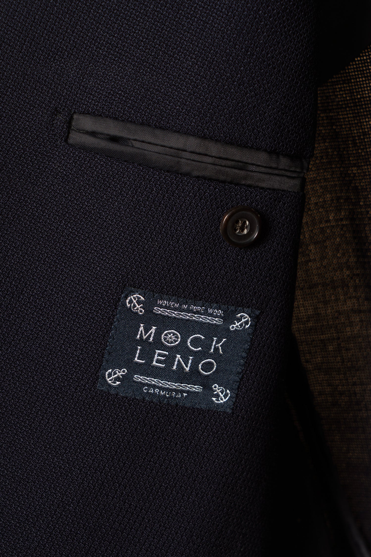 Navy Wool Mock Leno Blazer #468