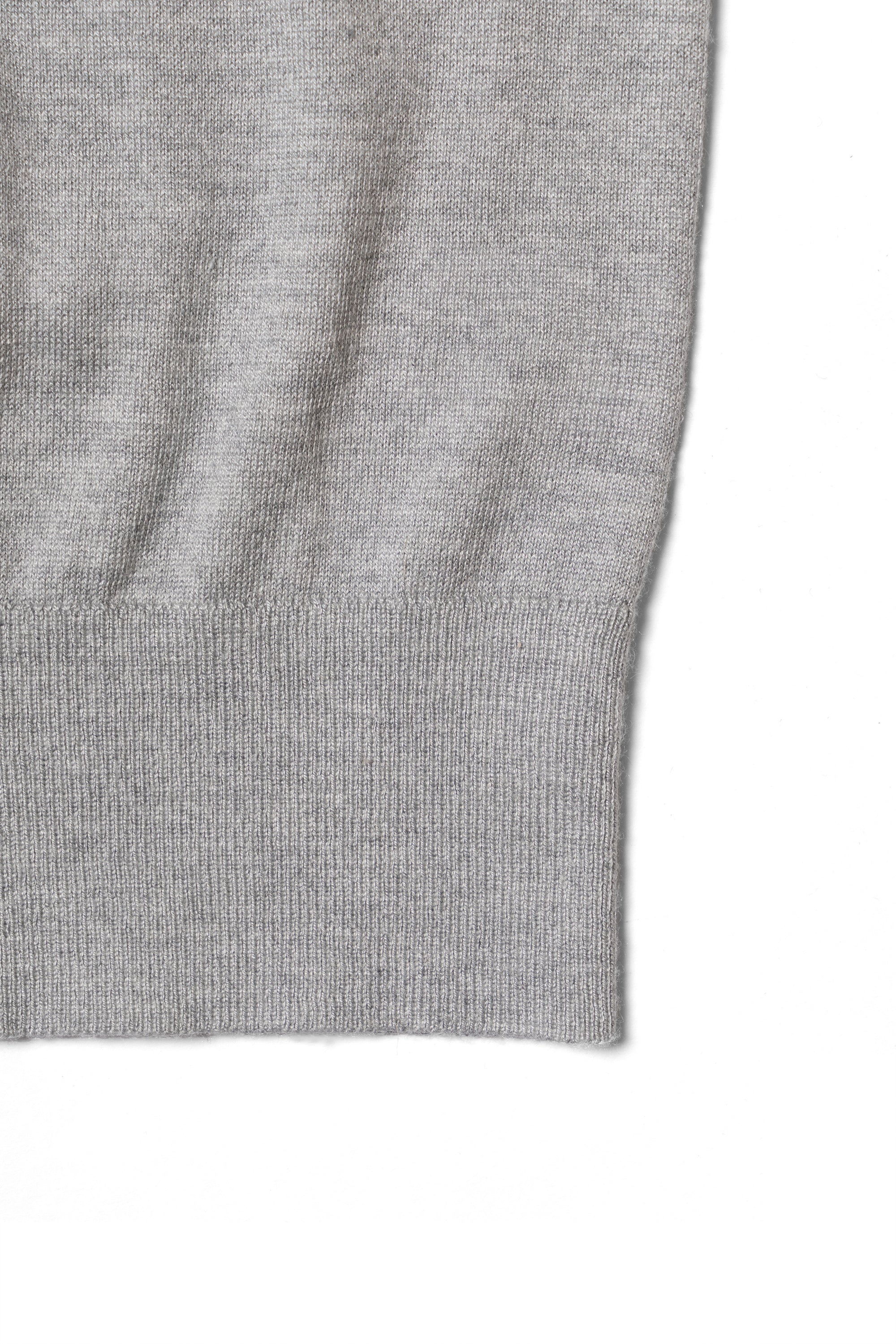 Black / Grey Silk Cashmere Blending Knitted Crew Neck