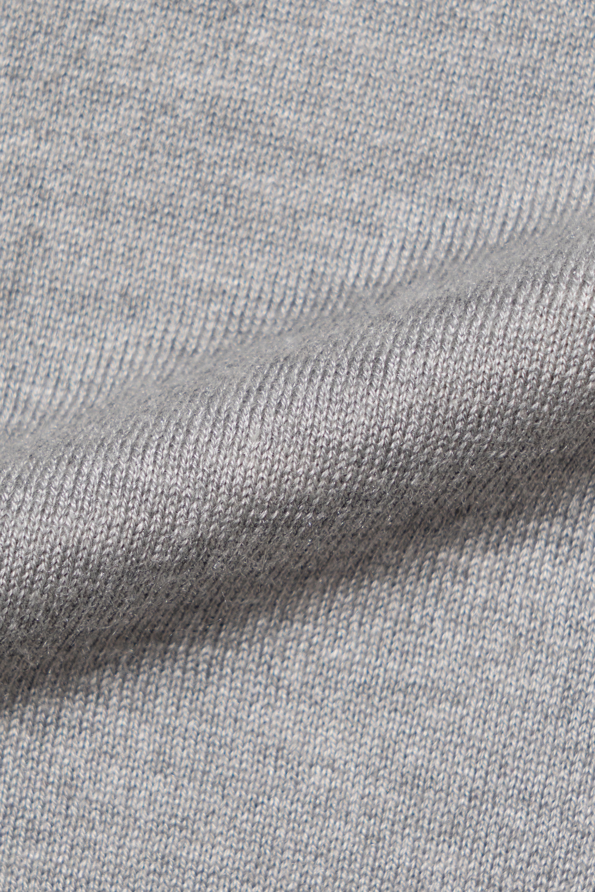 Black / Grey Silk Cashmere Blending Knitted Crew Neck