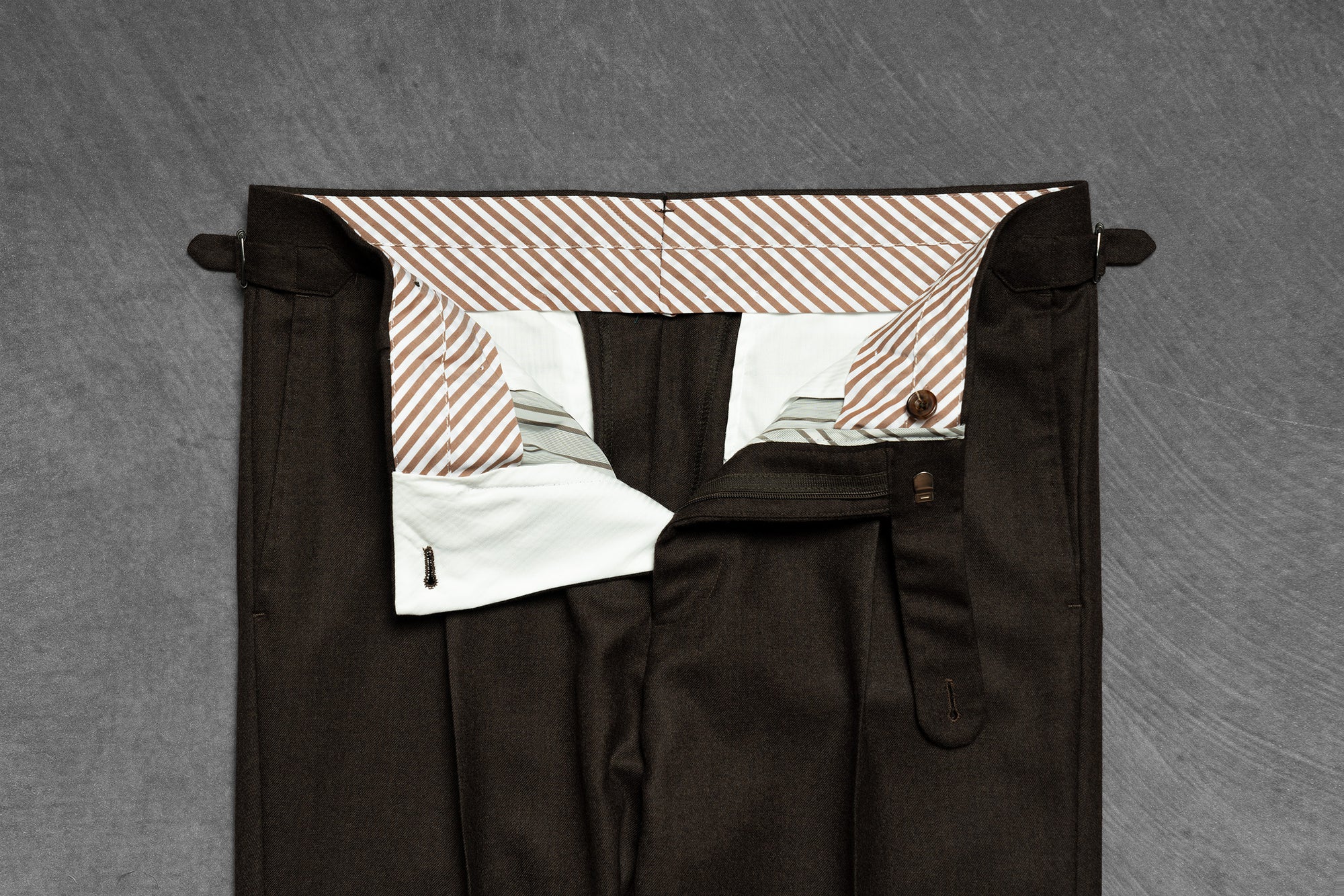 MTO Brown Worsted Flannel Suit #26