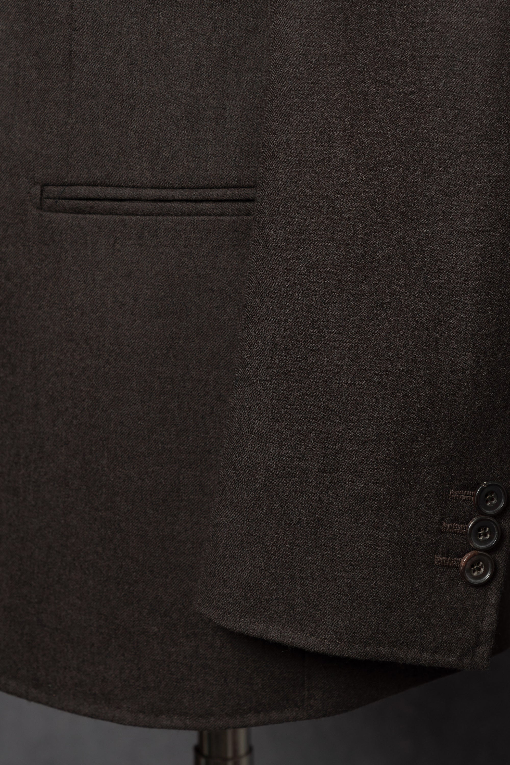 MTO Brown Worsted Flannel Suit #26