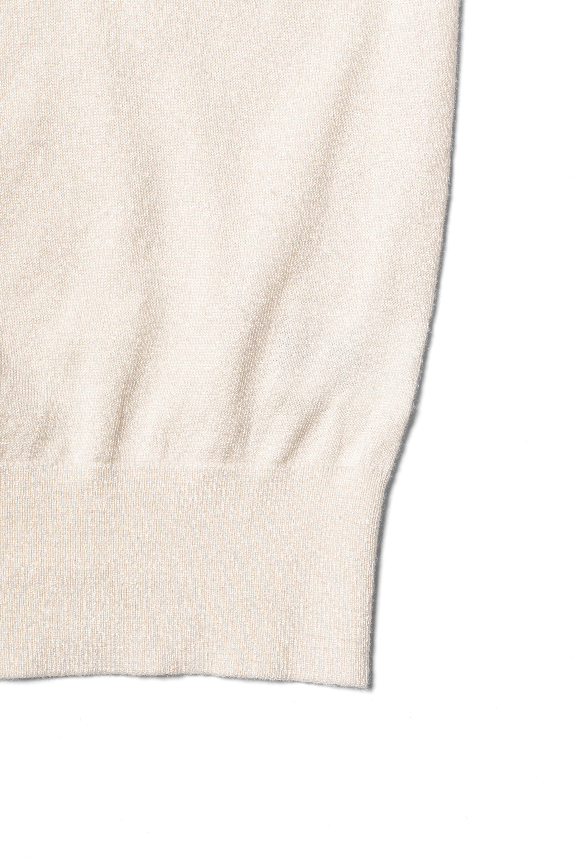 Beige / Brown Silk Cashmere Blending Knitted Crew Neck