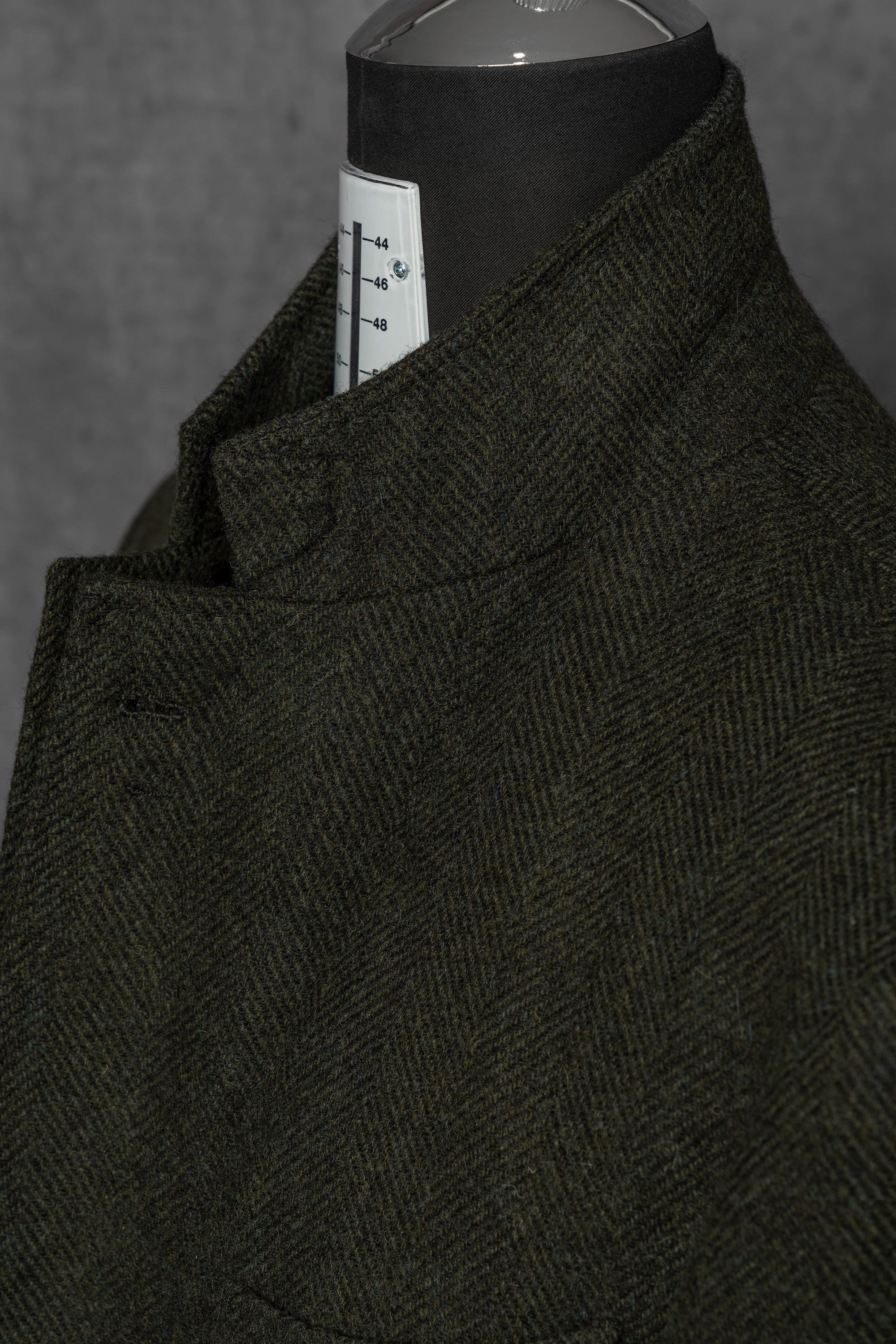 Dark Green Herringbone Tweed Jacket #3