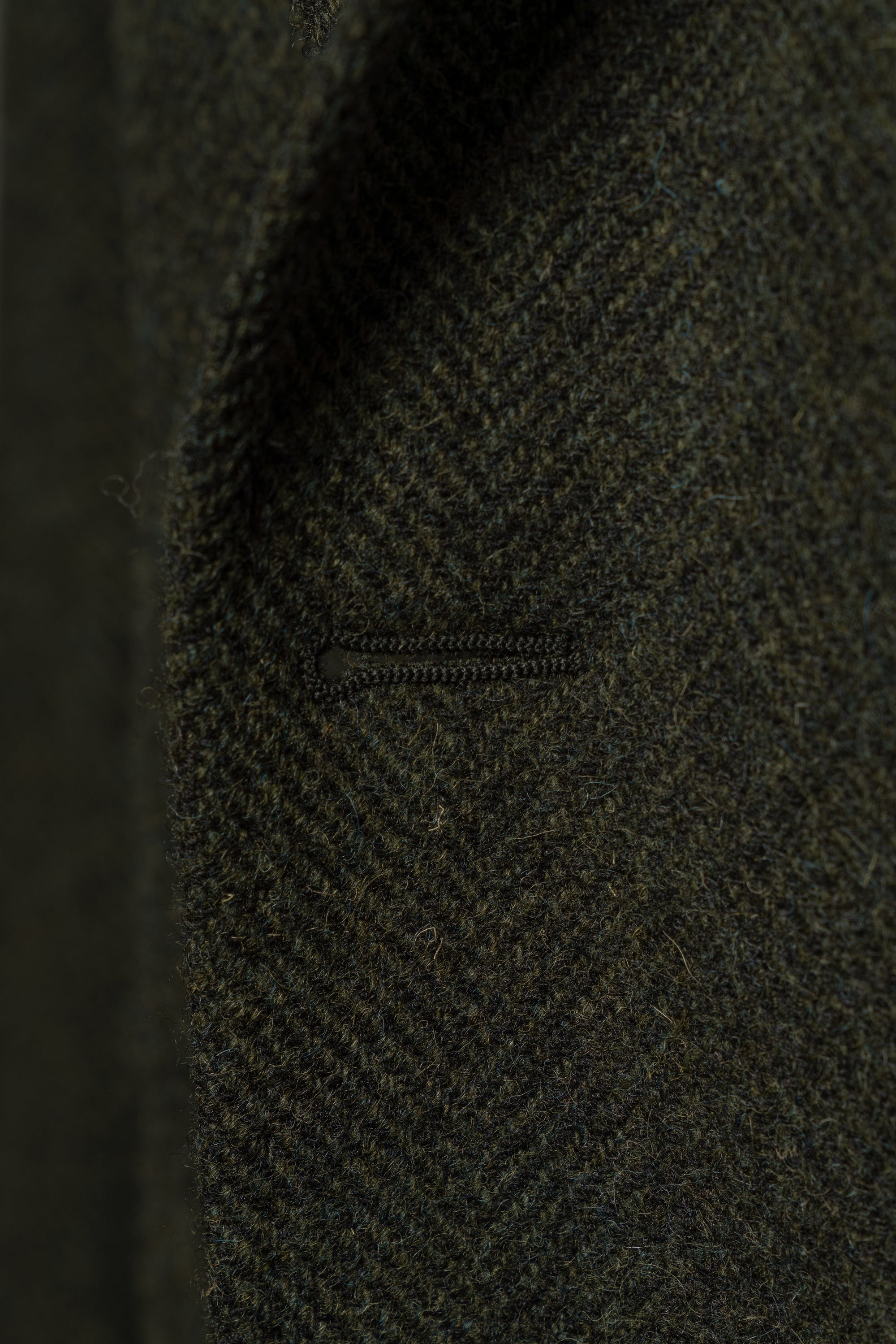 Dark Green Herringbone Tweed Jacket #3