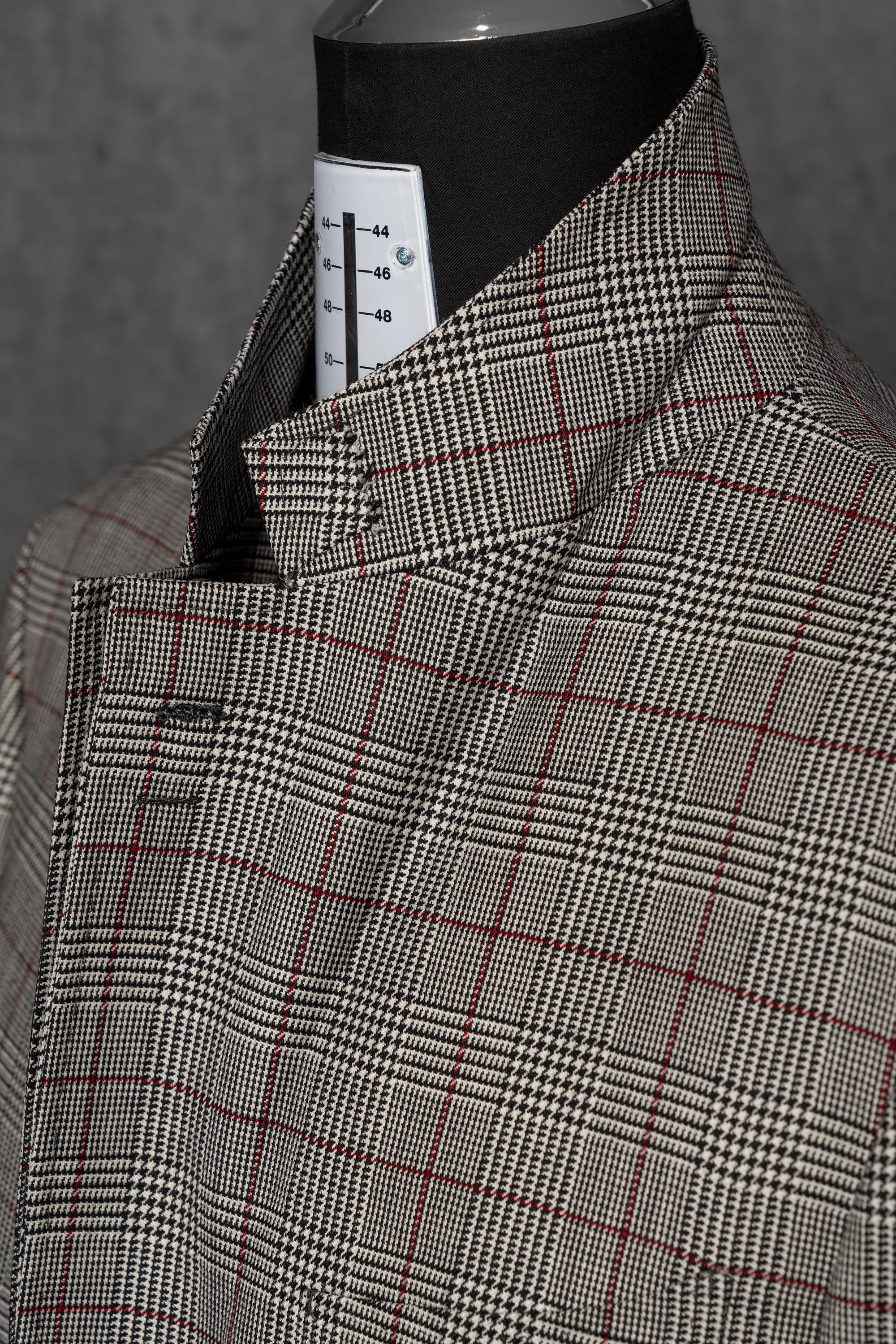MTO Glen Check Red Overcheck Tweed Jacket #6