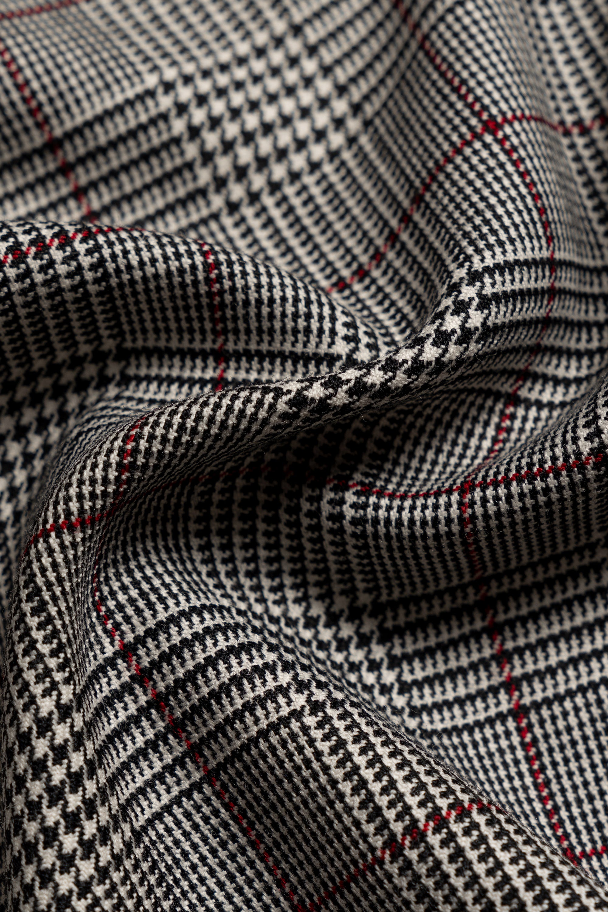 MTO Glen Check Red Overcheck Tweed Jacket #6