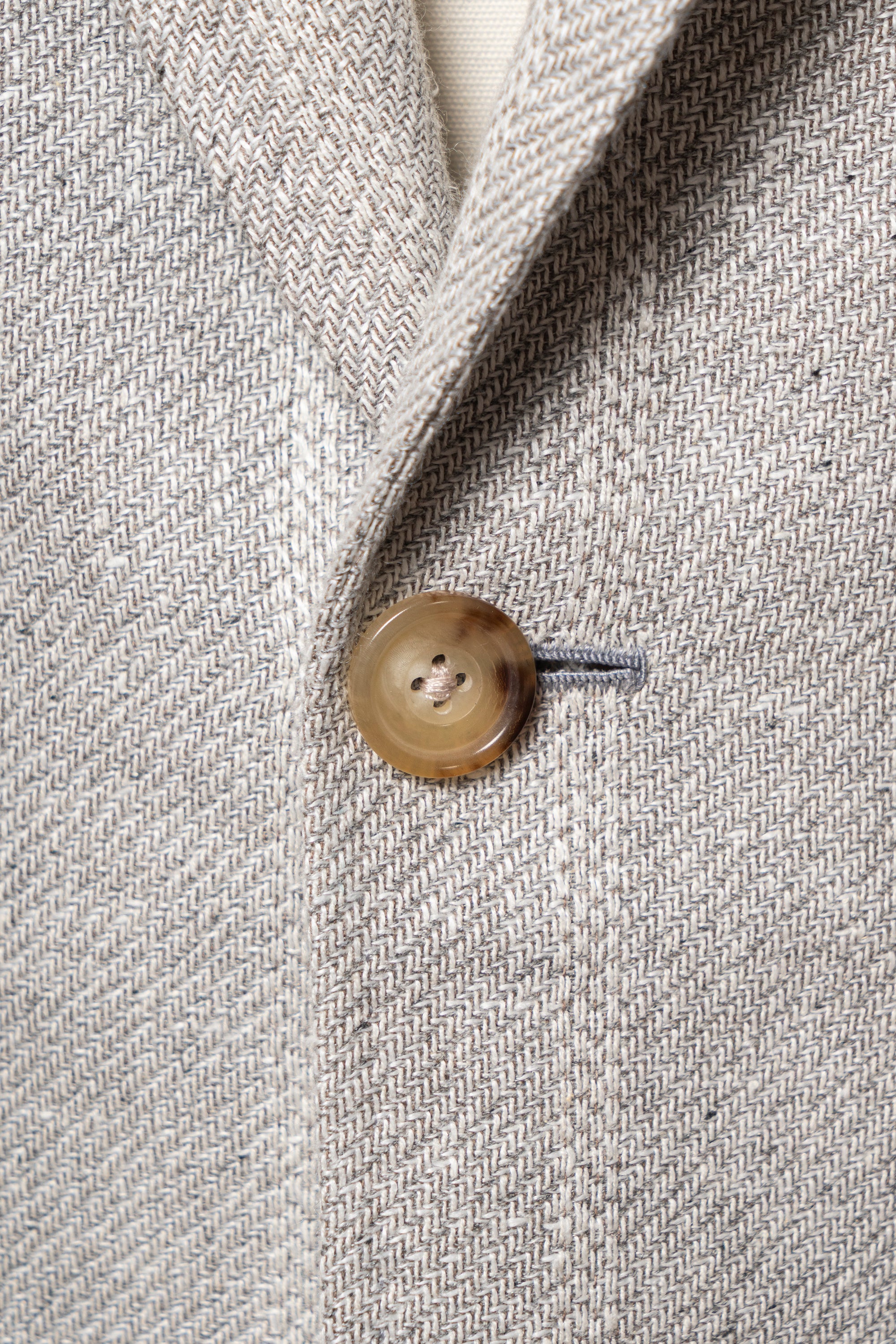 MTO Snow Grey Silk Cotton Linen Wool Jacket #644