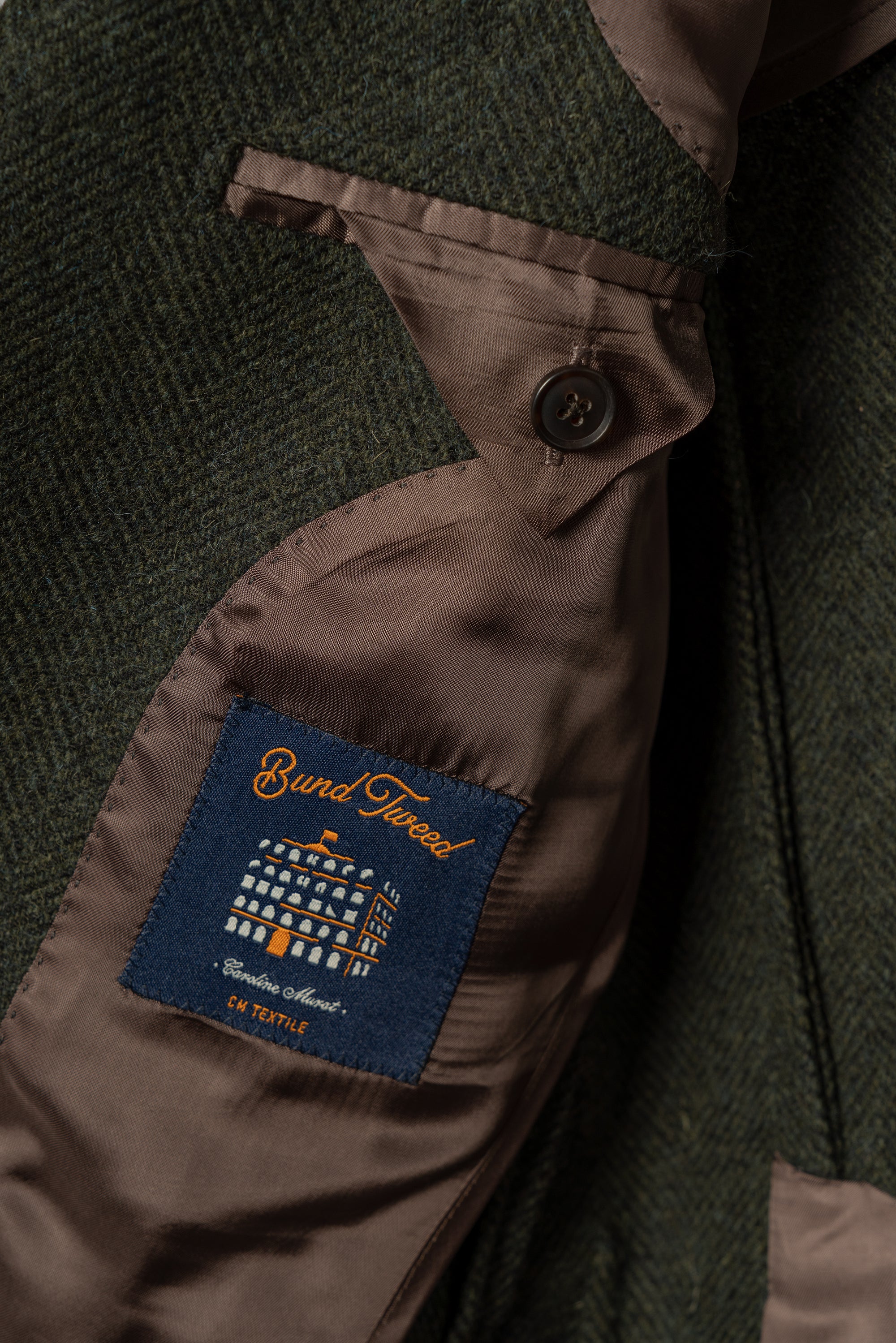 Dark Green Herringbone Tweed Jacket #3