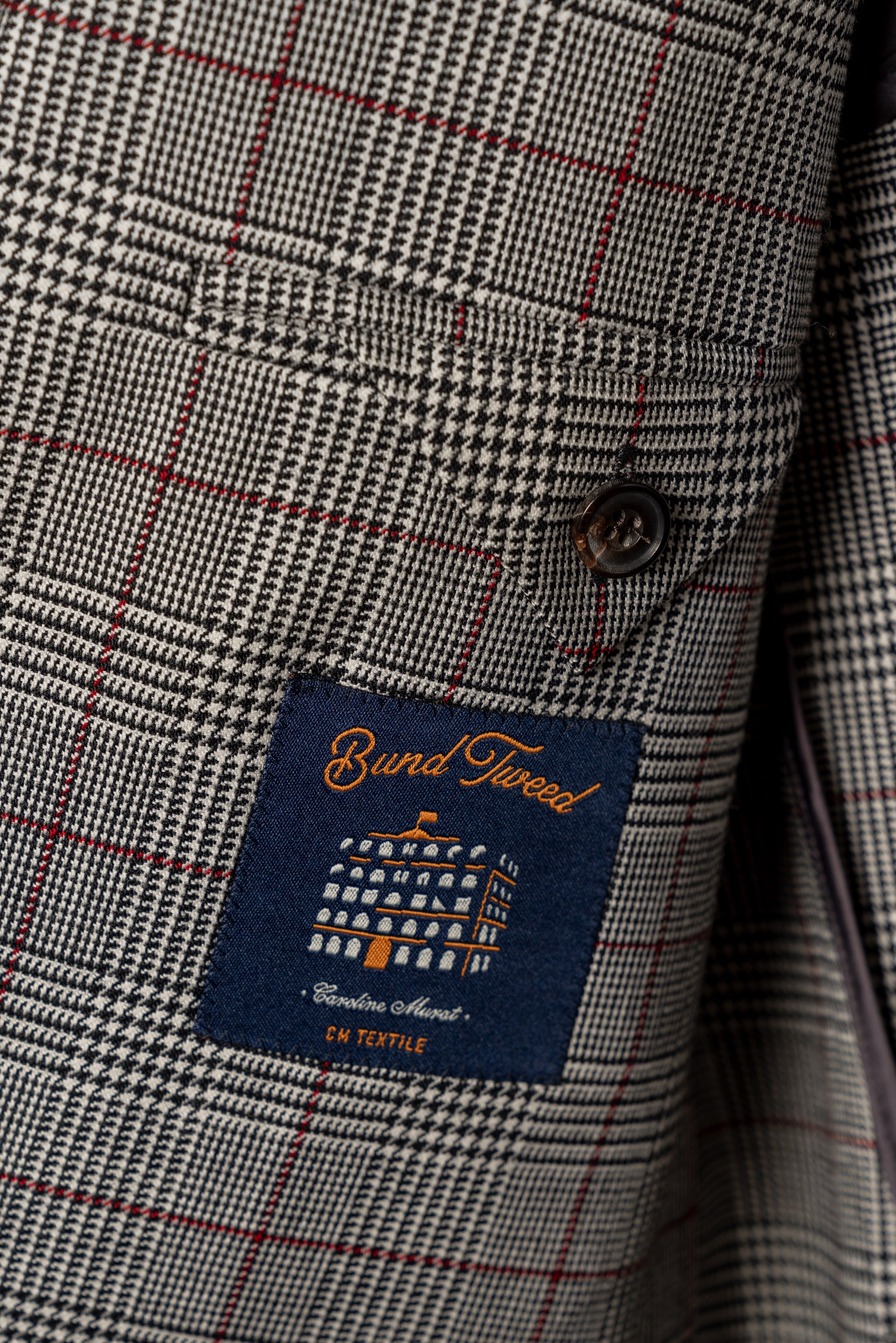 MTO Glen Check Red Overcheck Tweed Jacket #6