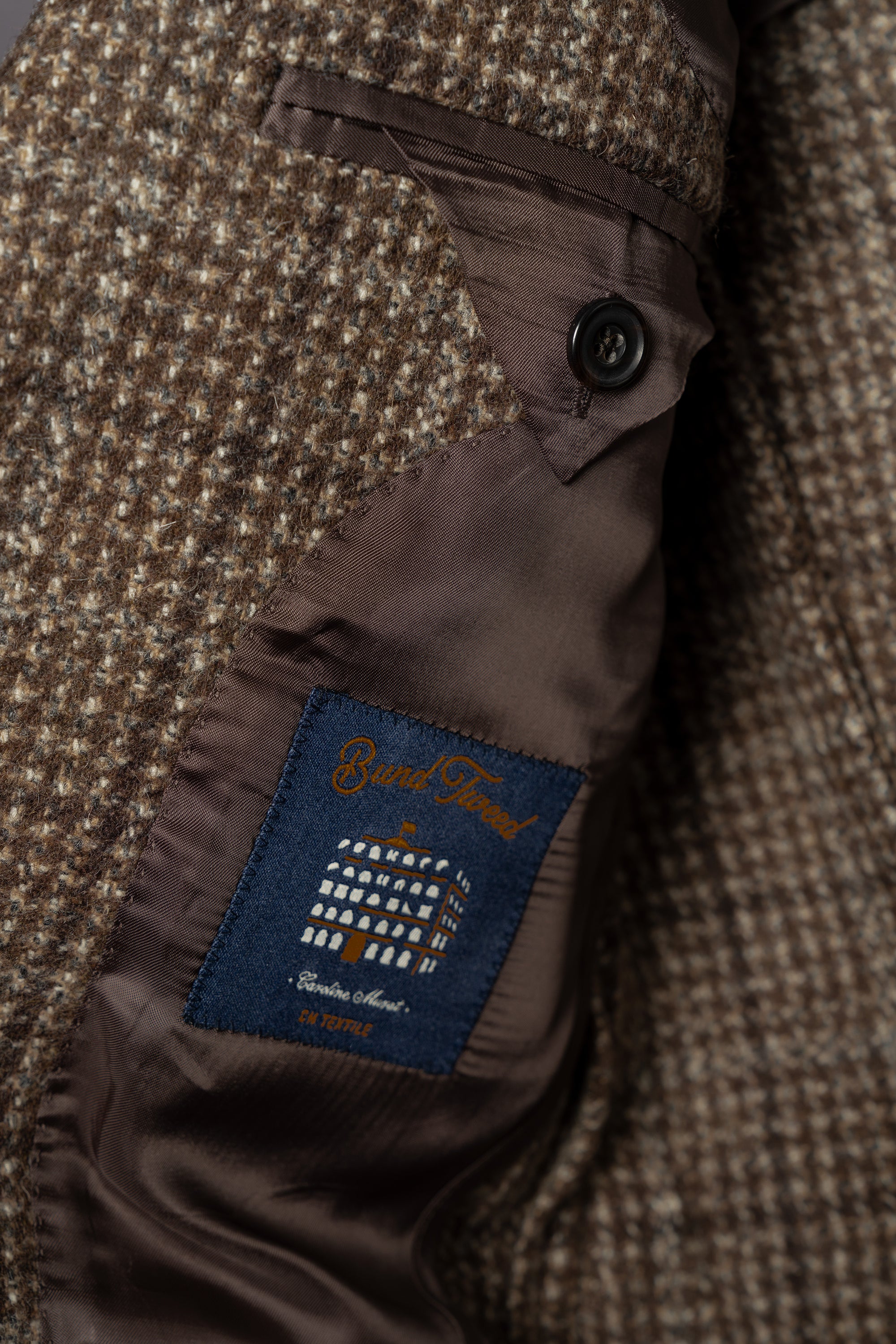 Light Brown Melange Windowpane Tweed Jacket #4