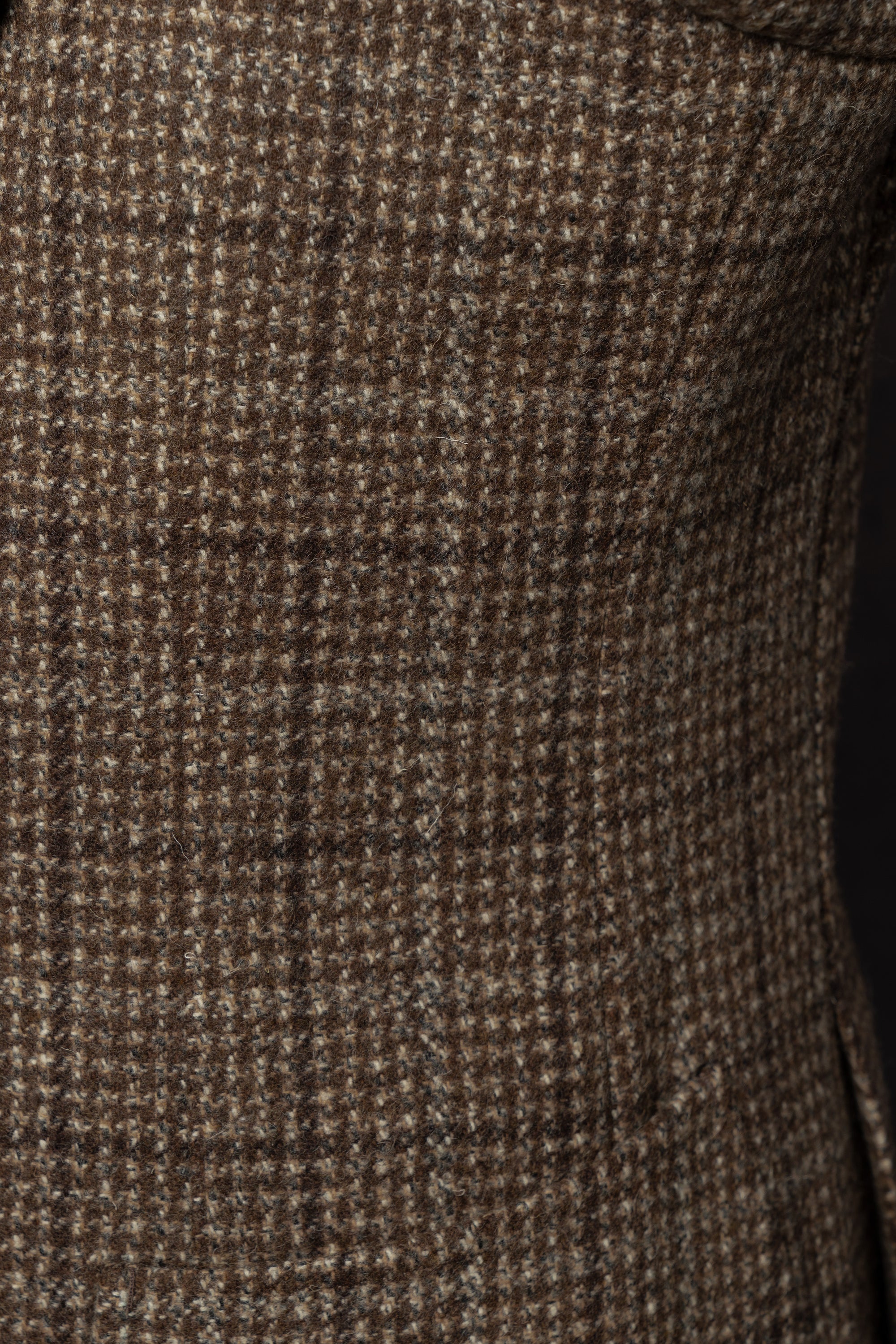 Light Brown Melange Windowpane Tweed Jacket #4