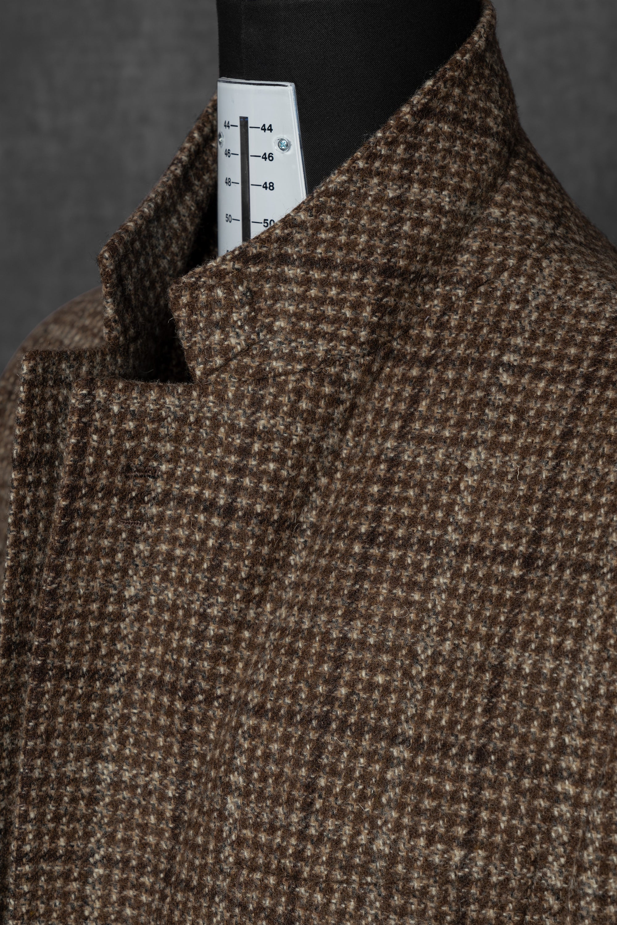 Light Brown Melange Windowpane Tweed Jacket #4