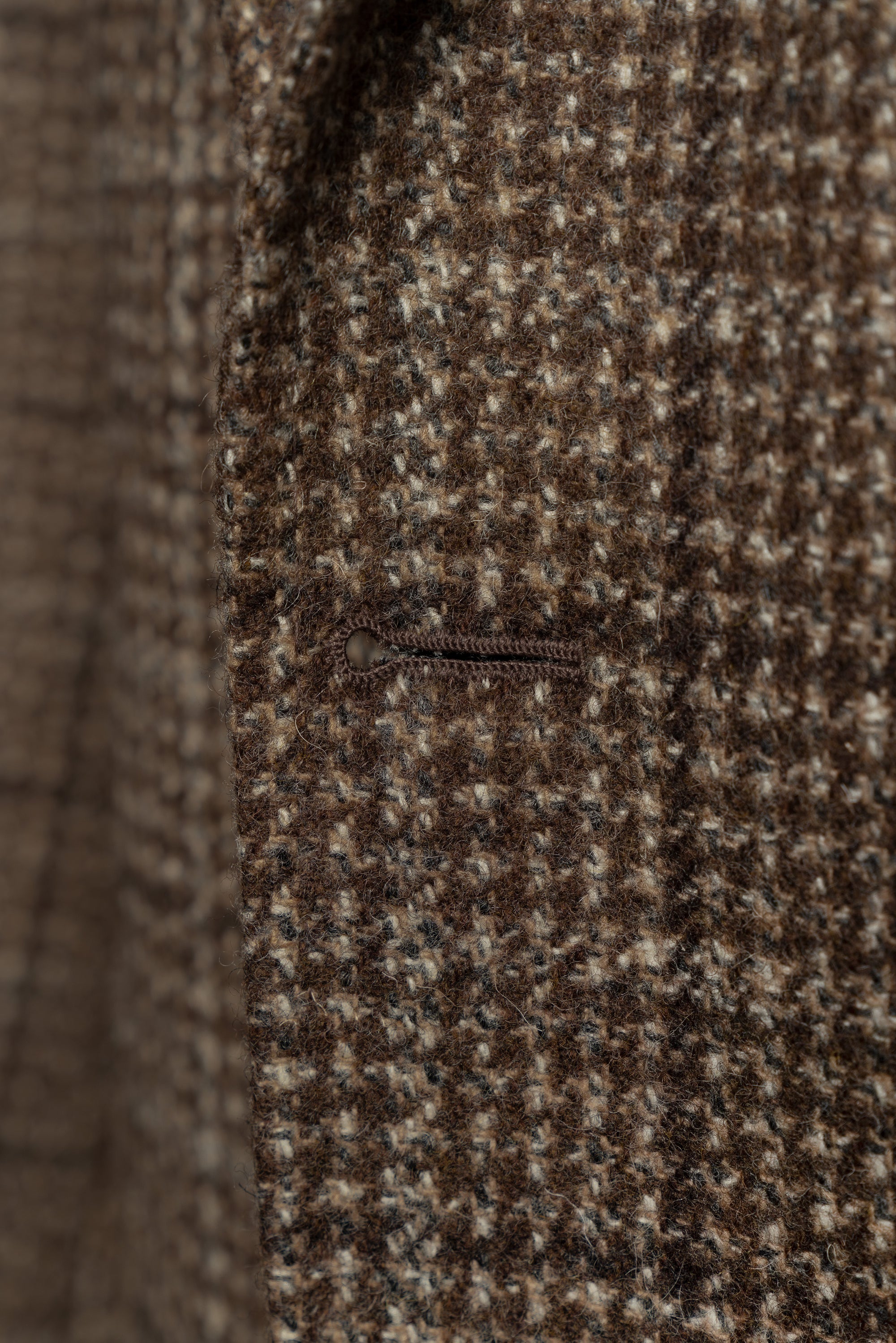 Light Brown Melange Windowpane Tweed Jacket #4