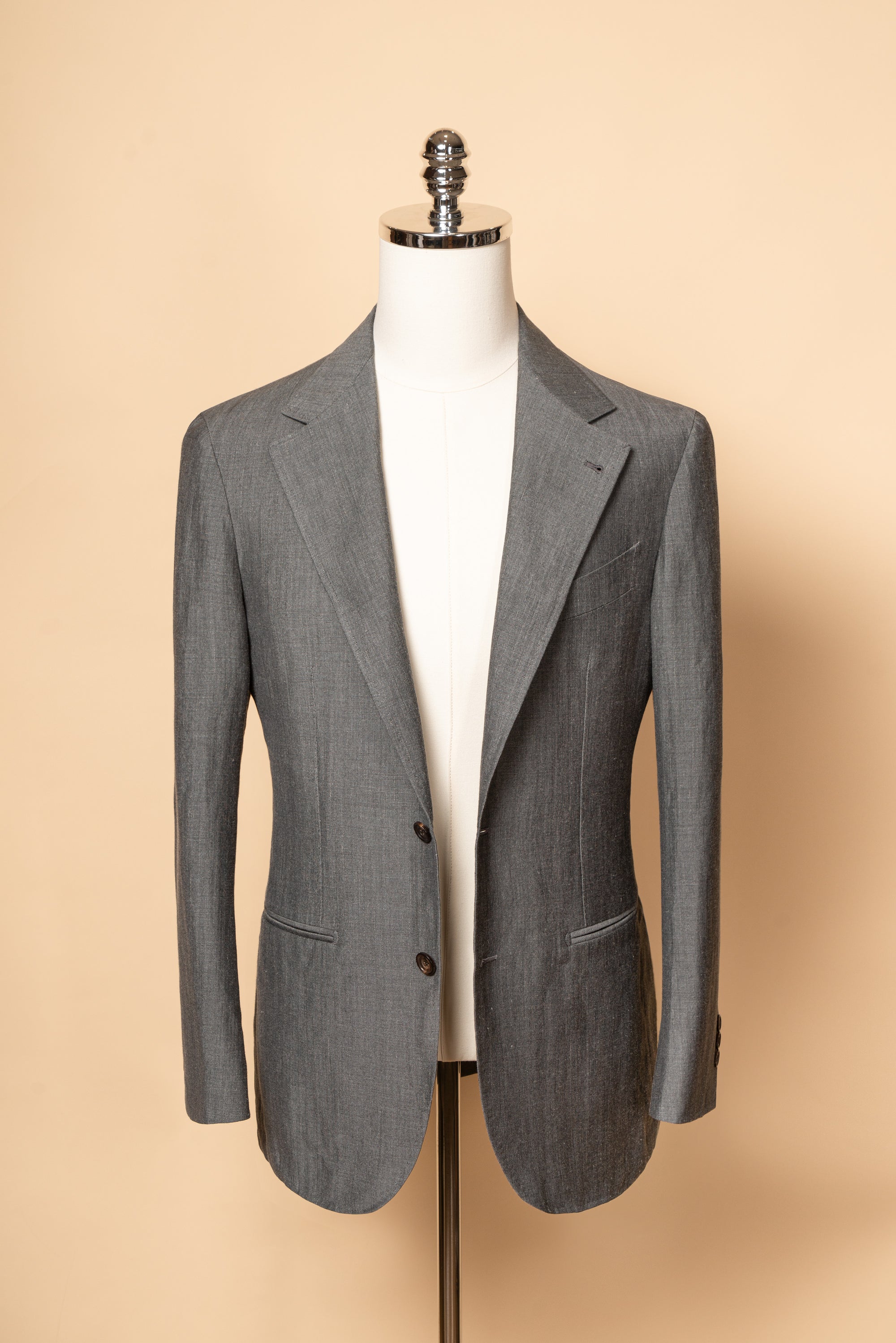 MTO Shark Grey Wool Linen Silk Suit