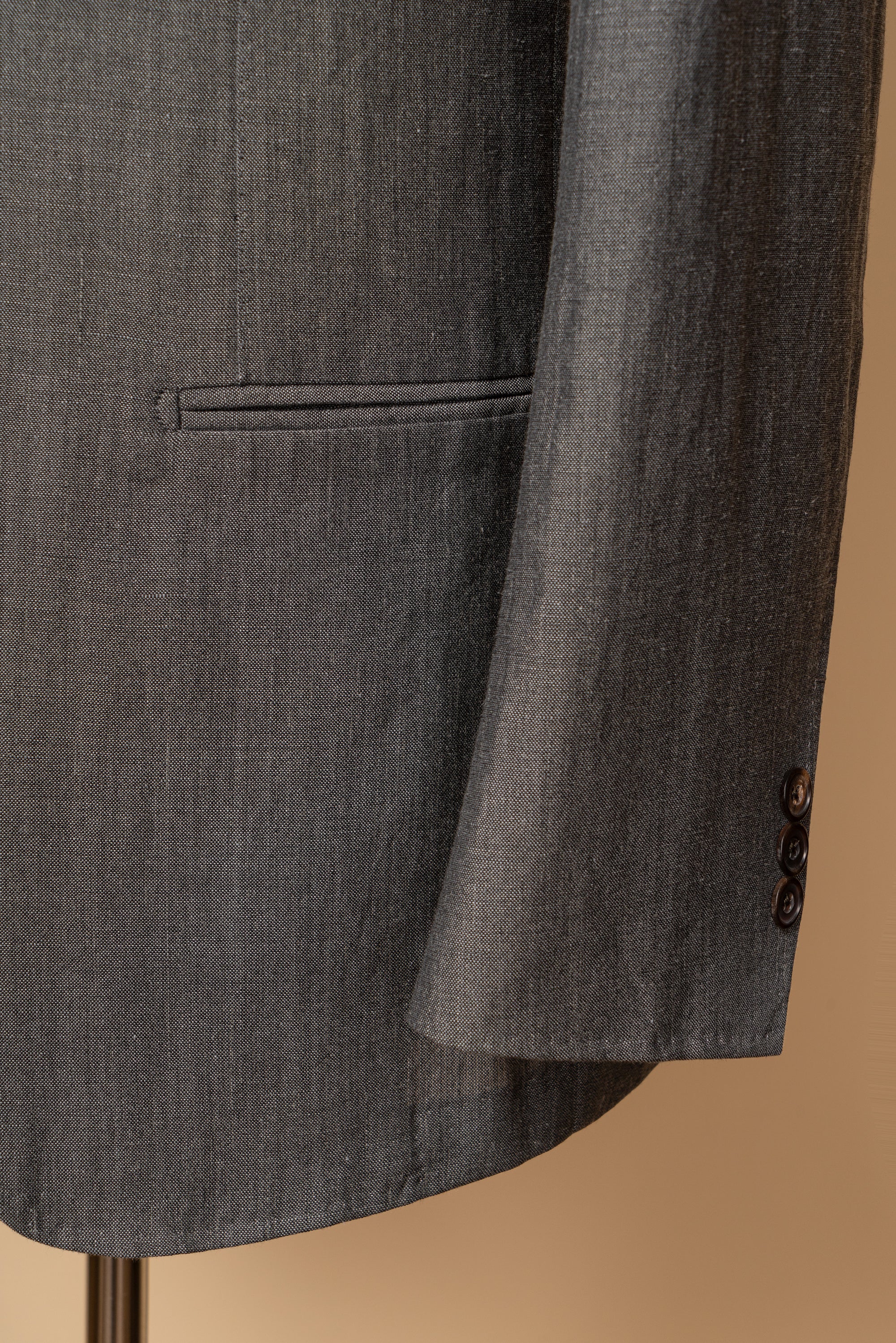 MTO Shark Grey Wool Linen Silk Suit