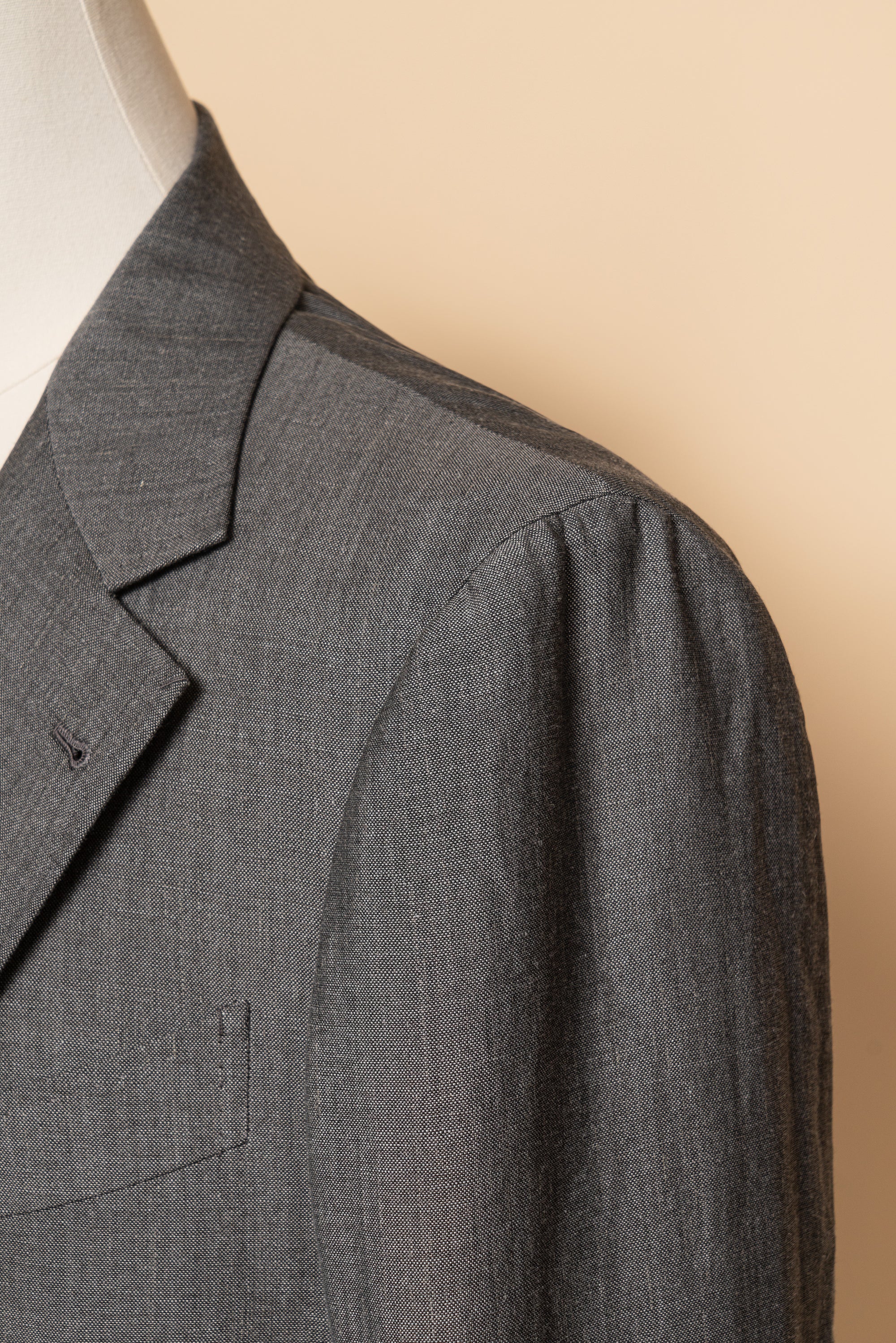 MTO Shark Grey Wool Linen Silk Suit