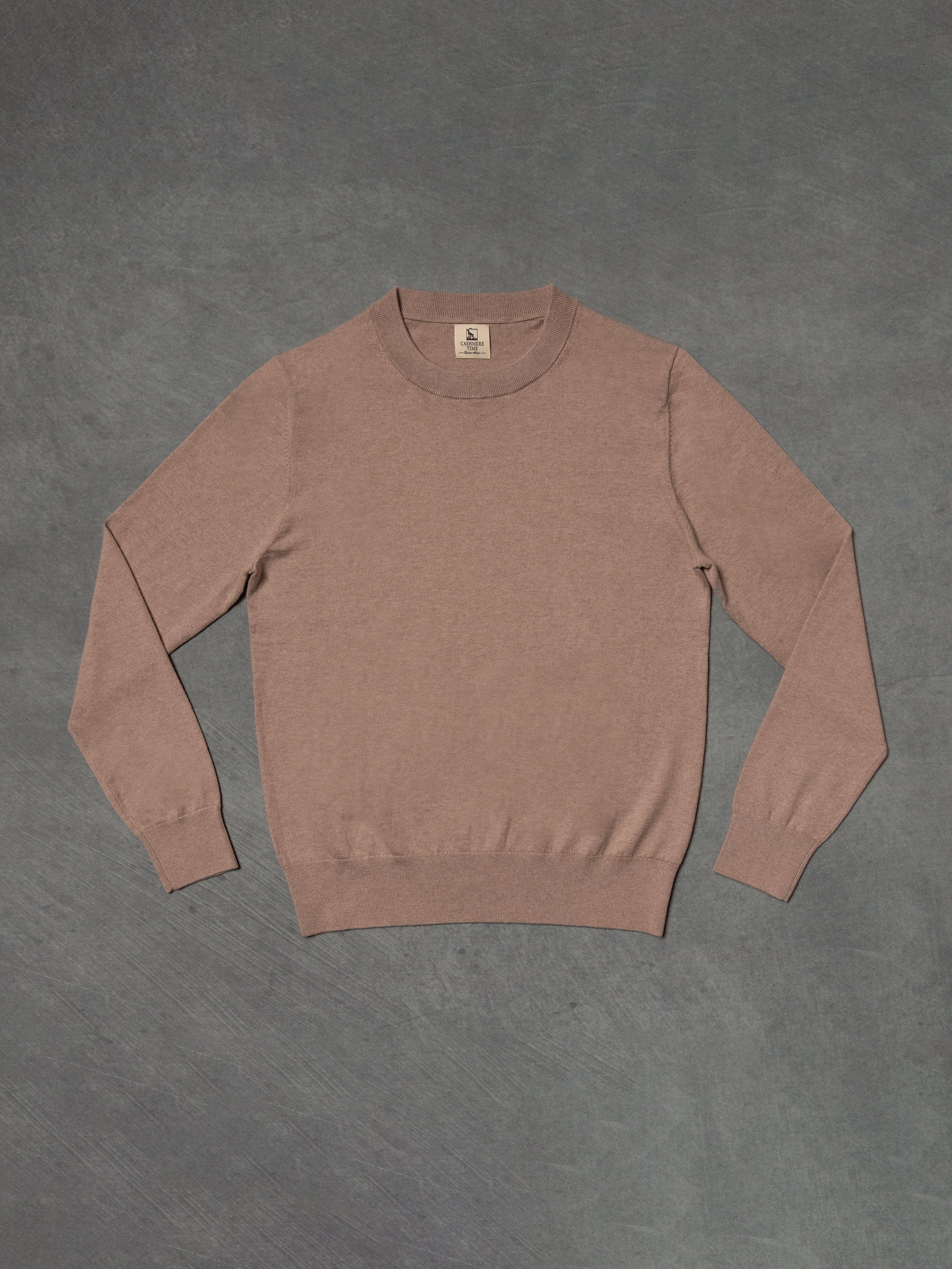 Pinky Camel Long Sleeve Crew Neck Jumper