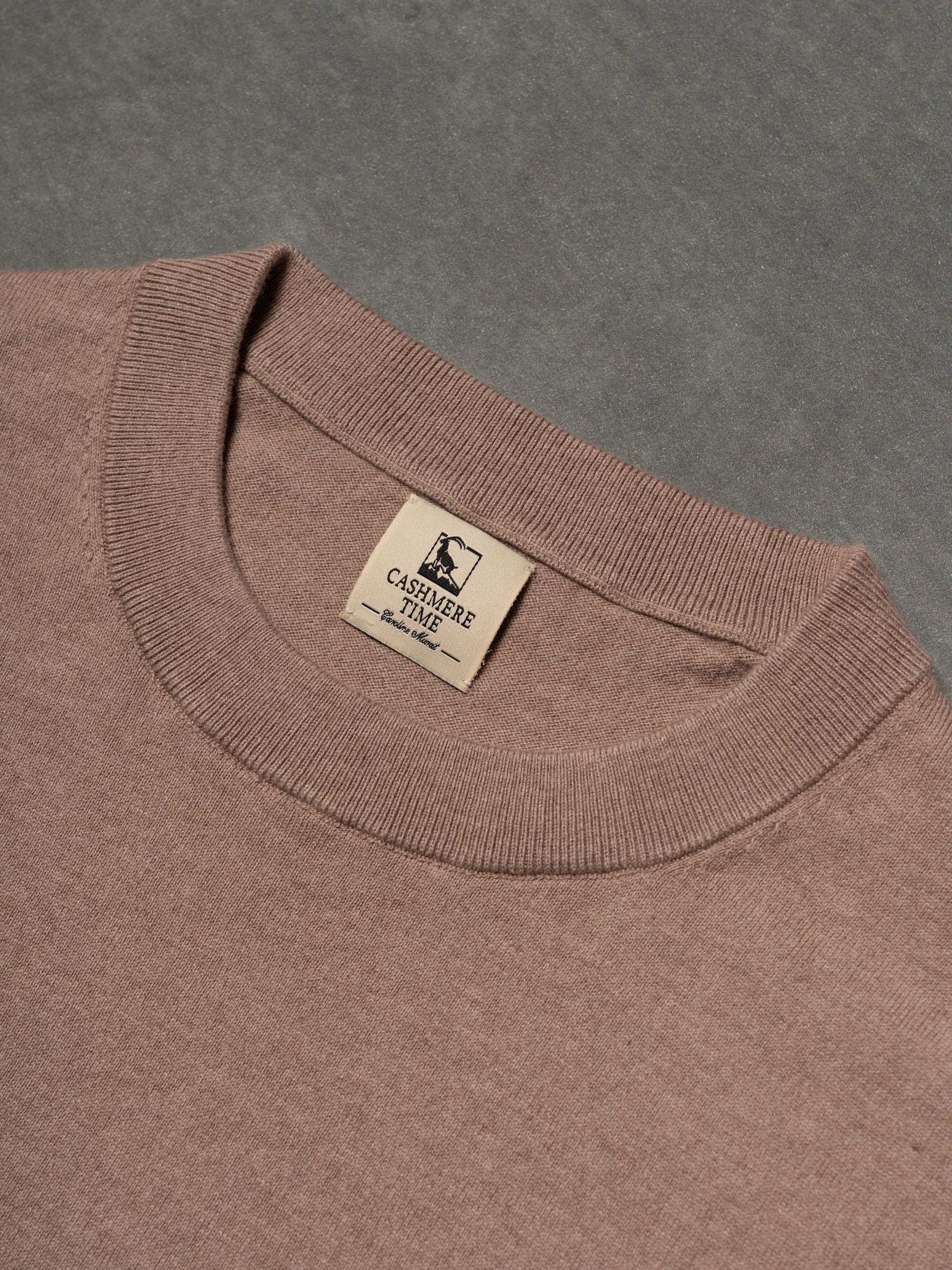 Pinky Camel Long Sleeve Crew Neck Jumper