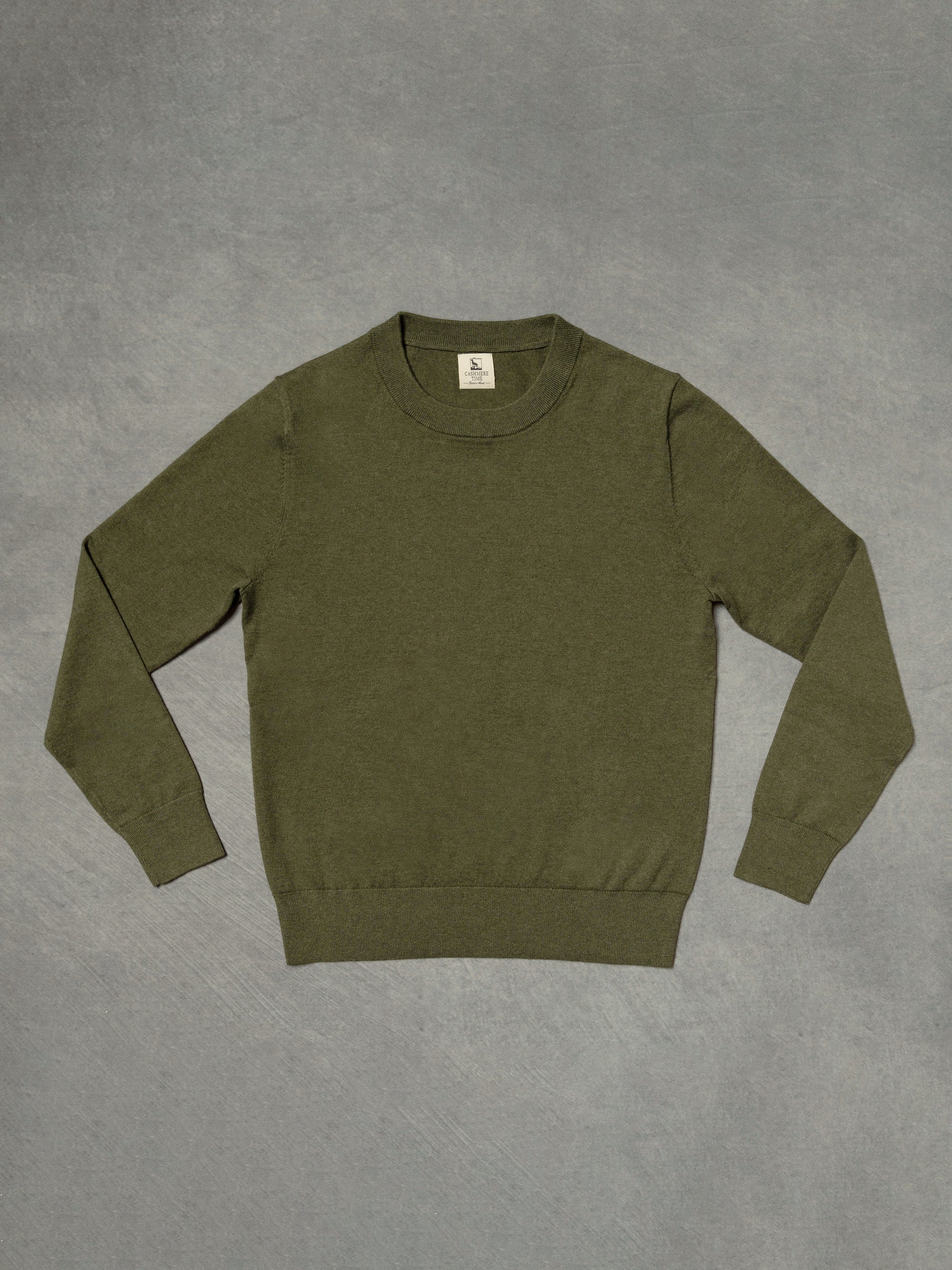 Olive Long Sleeve Crew Neck Jumper