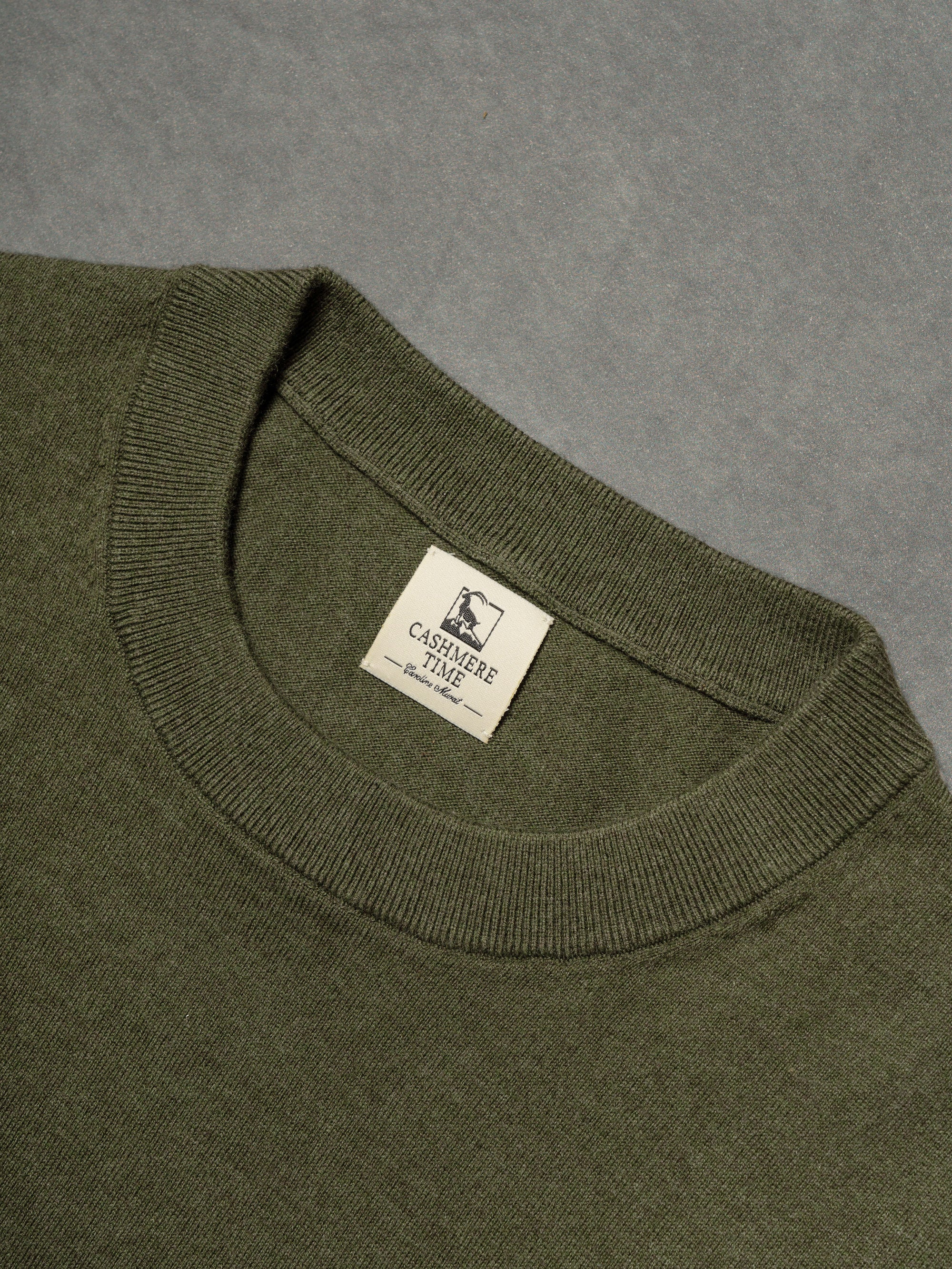 Olive Long Sleeve Crew Neck Jumper