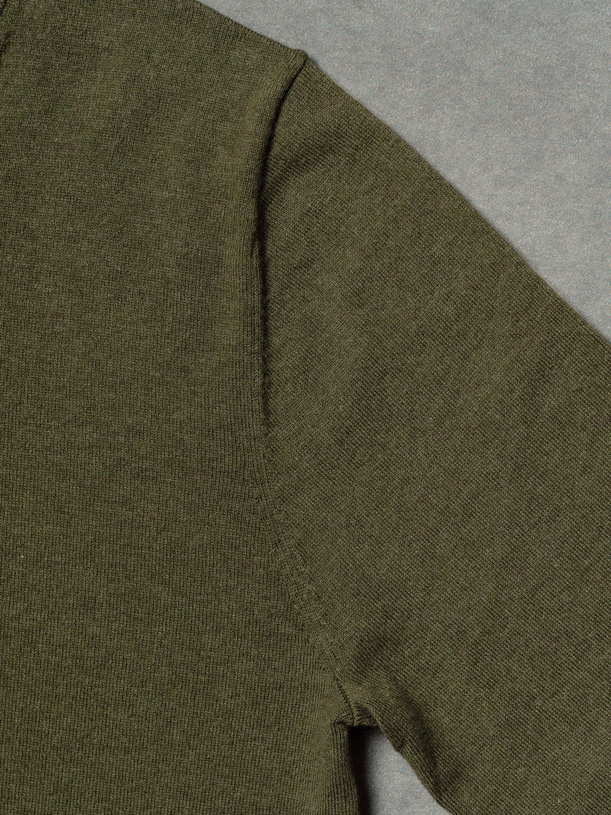 Olive Long Sleeve Crew Neck Jumper
